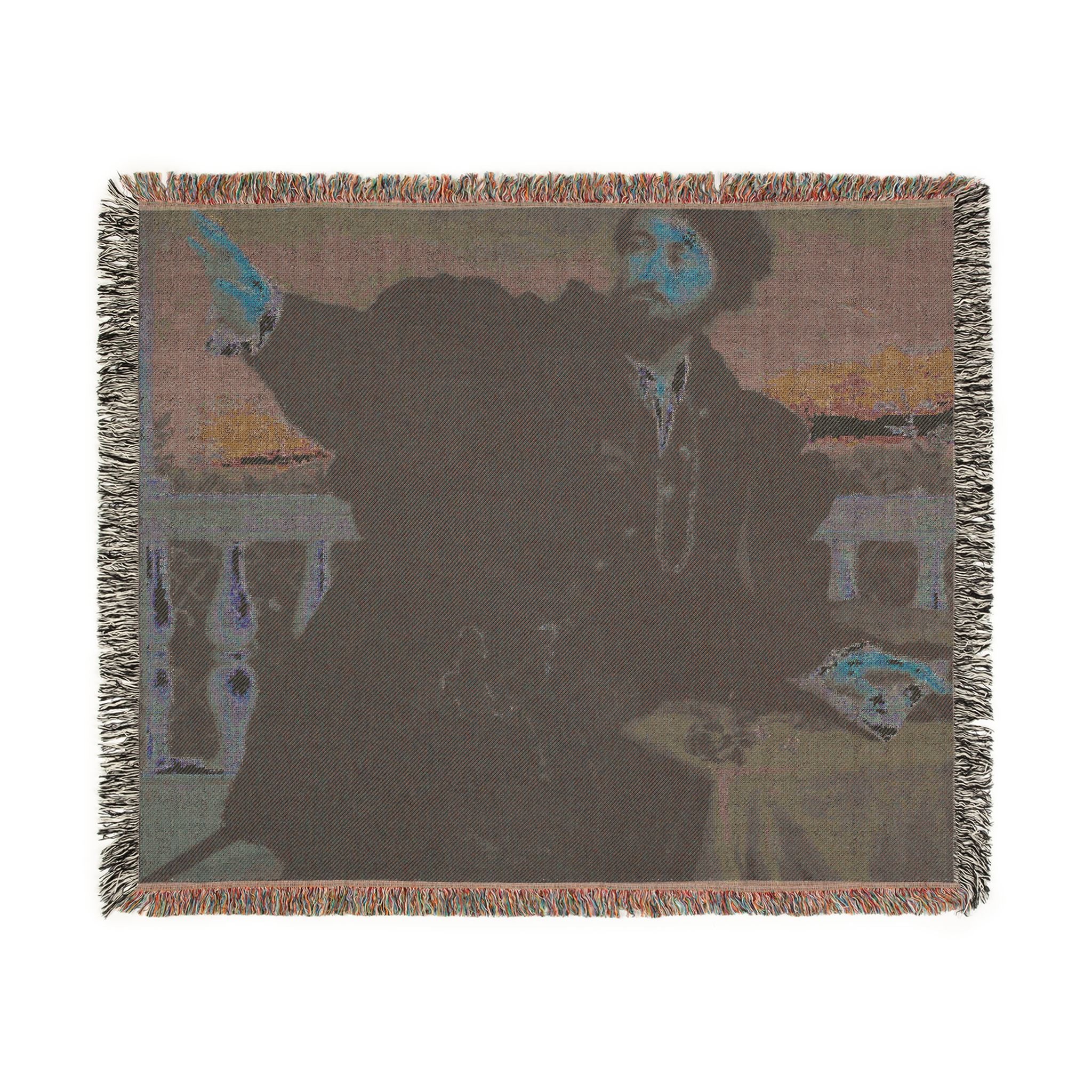Portrait of a Man, Possibly Girolamo Rosati Woven Throw Blanket - Image 3