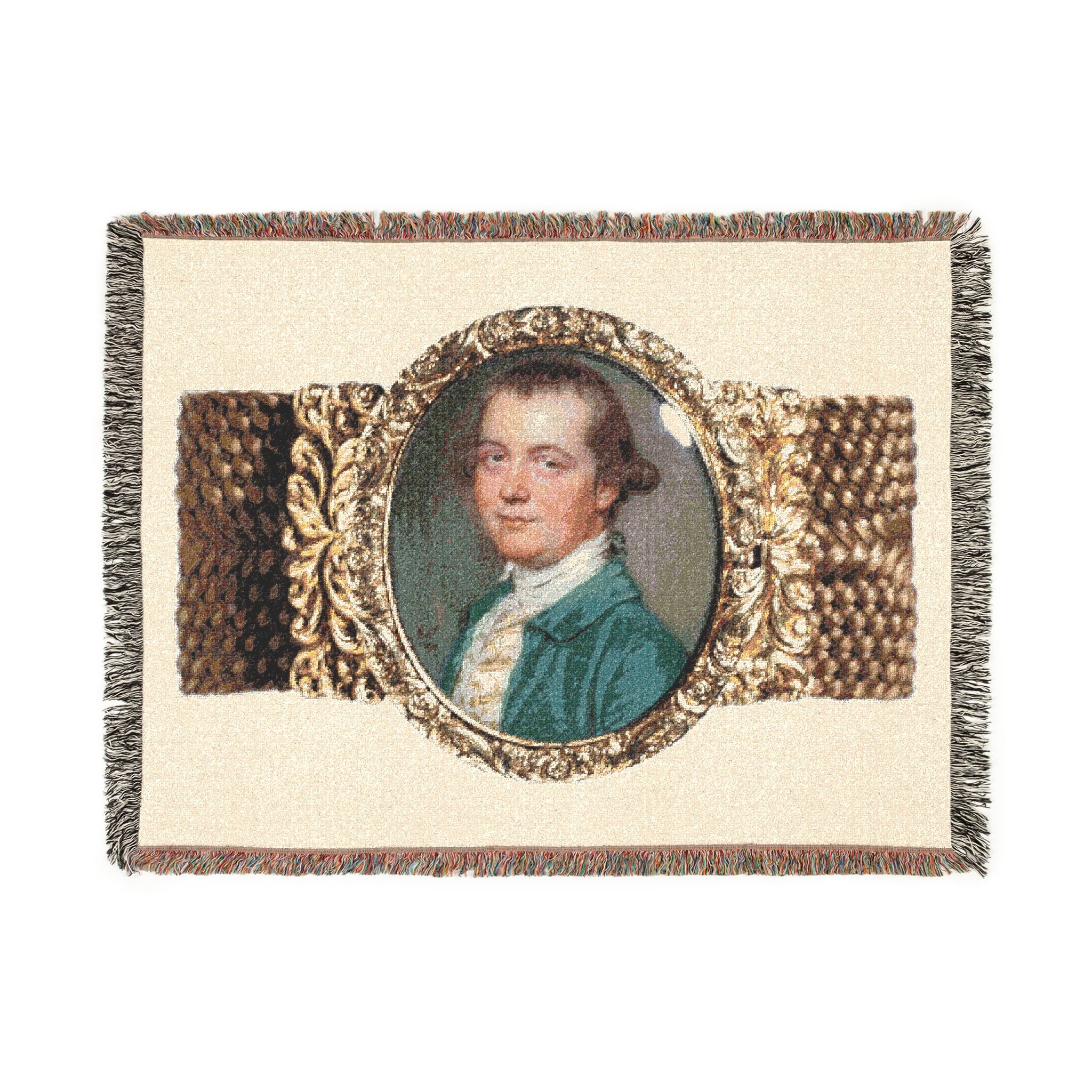 Portrait of Constantine Phipps Woven Throw Blanket - Image 7