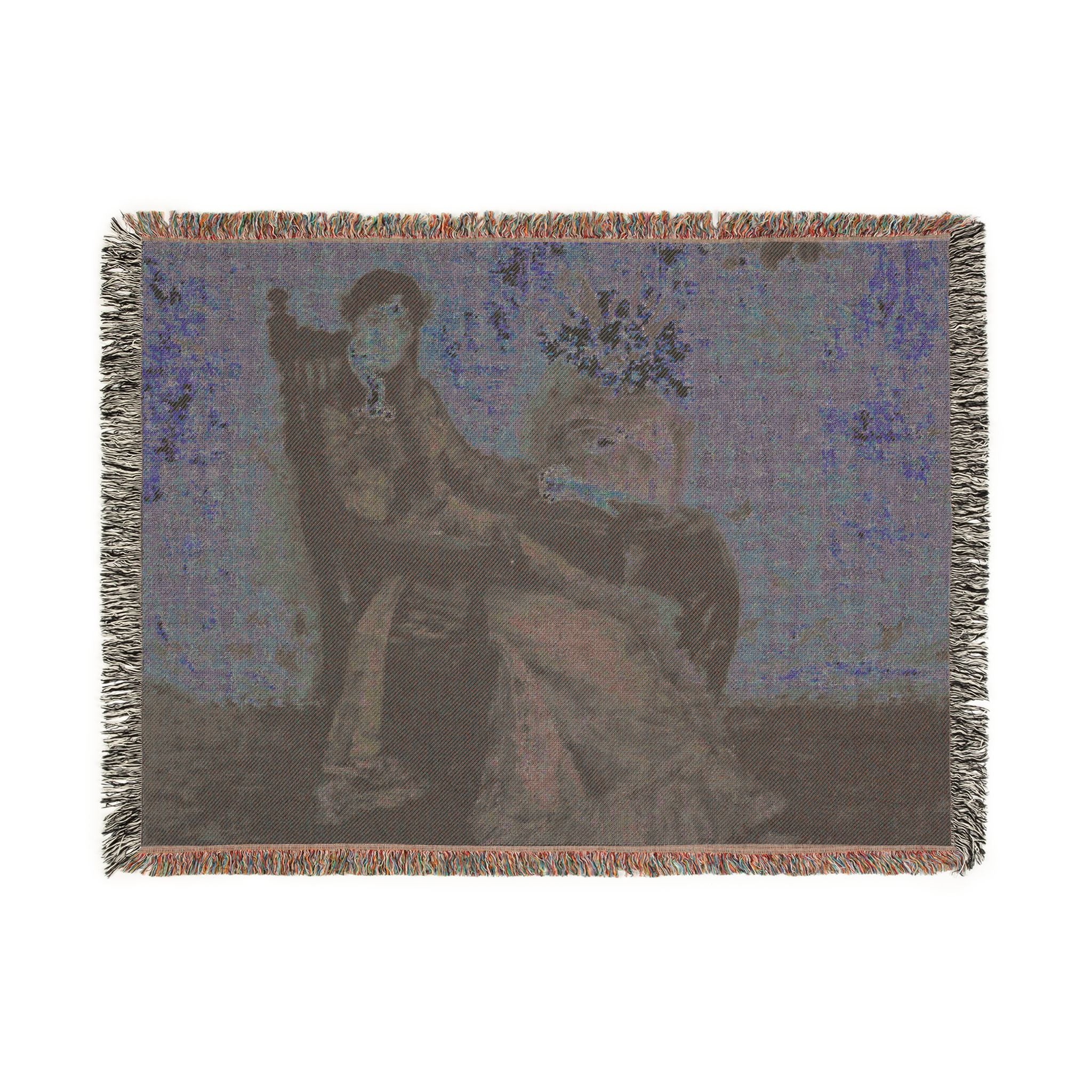 Portrait of Dora Wheeler Woven Throw Blanket - Image 7