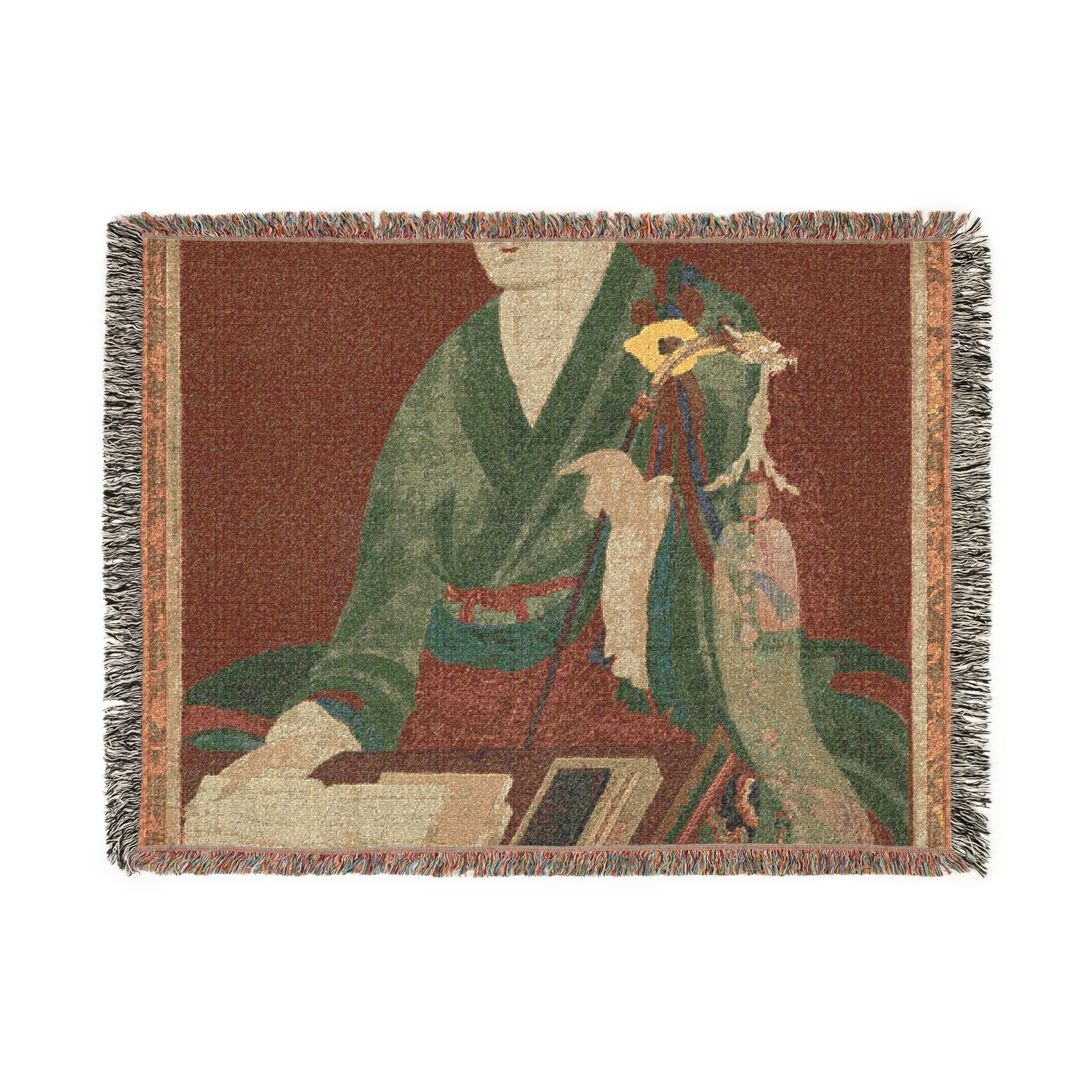 Portrait of the Great Master Yeongwoldang Eungjin Woven Throw Blanket - Image 6