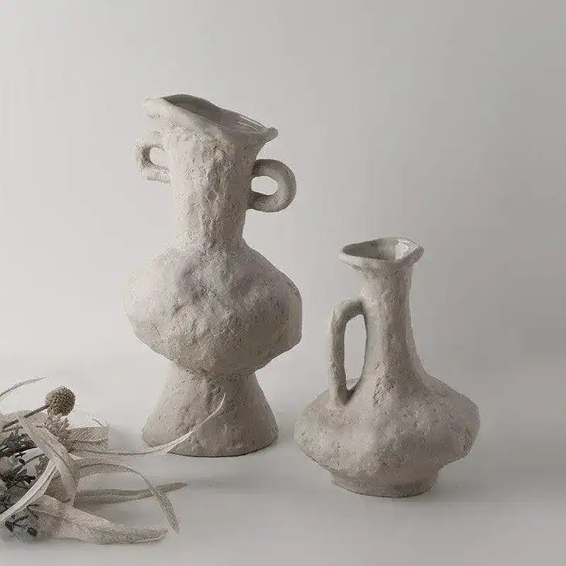 Primitive Ceramic Flower Vase - Image 5