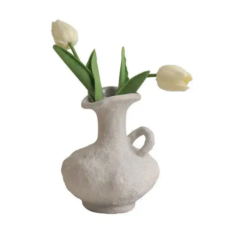 Primitive Ceramic Flower Vase - Image 9