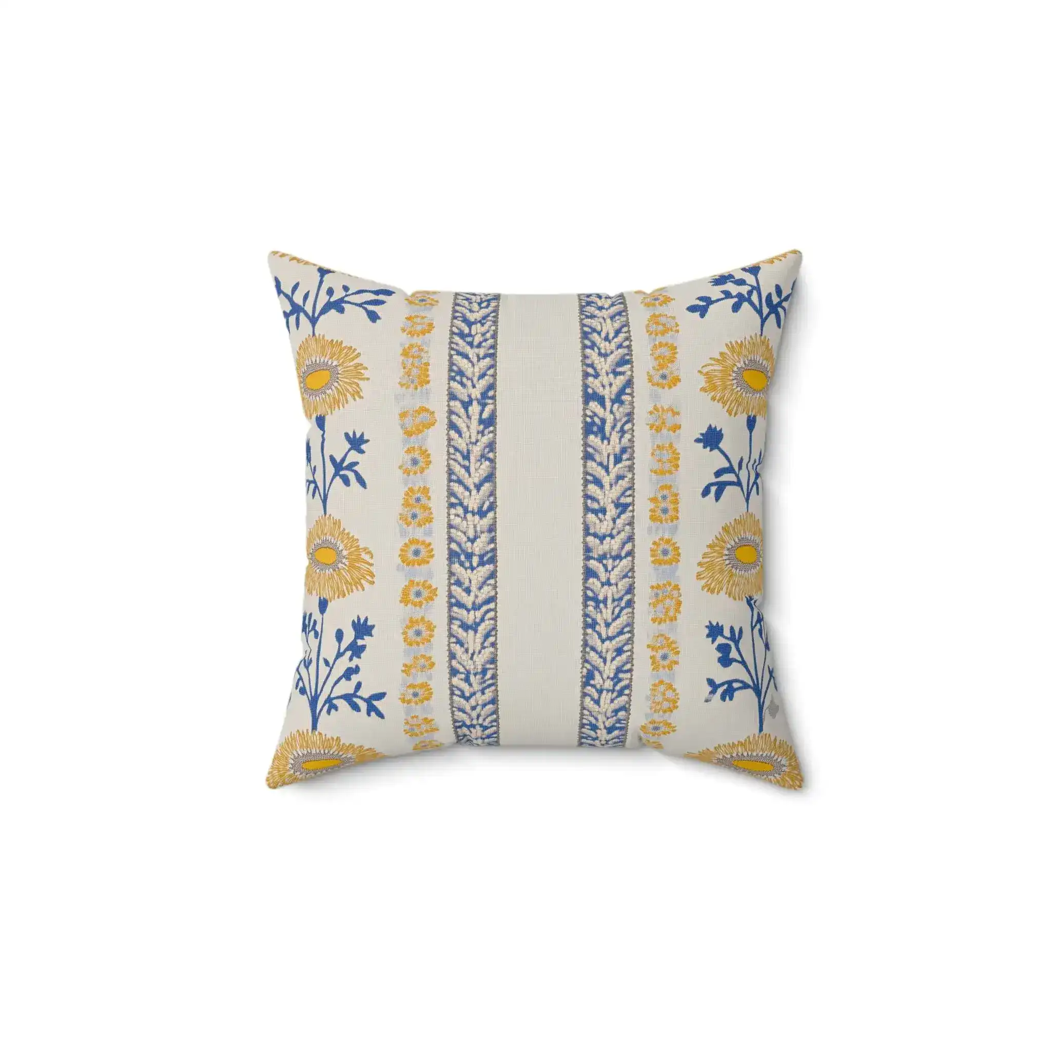 Provence Sunstripe Floral Throw Pillow