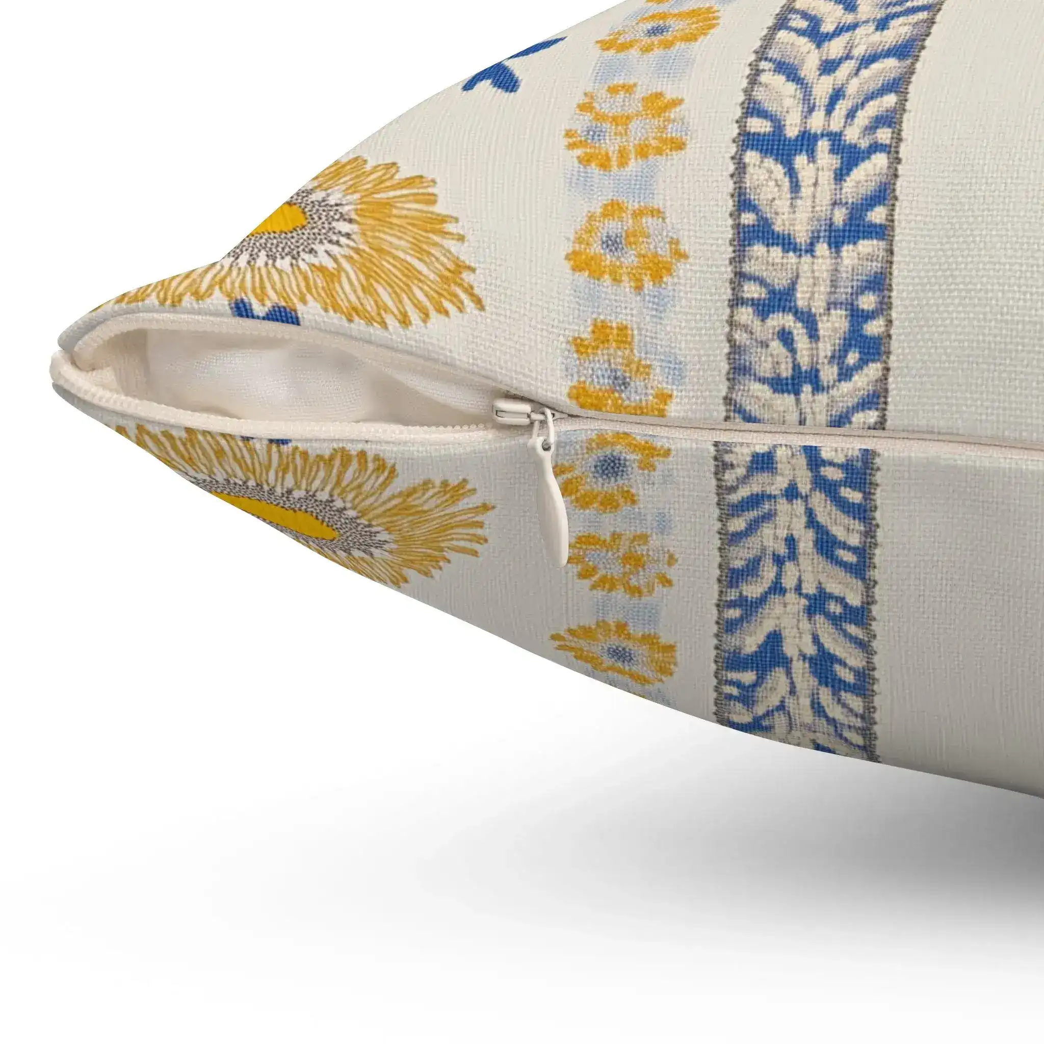 Provence Sunstripe Floral Throw Pillow - Image 2