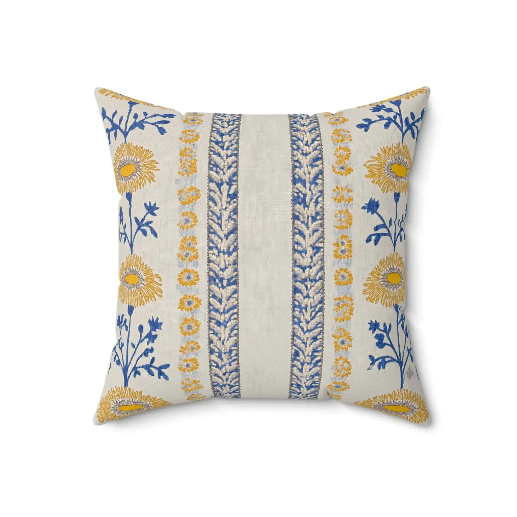 Provence Sunstripe Floral Throw Pillow - Image 4
