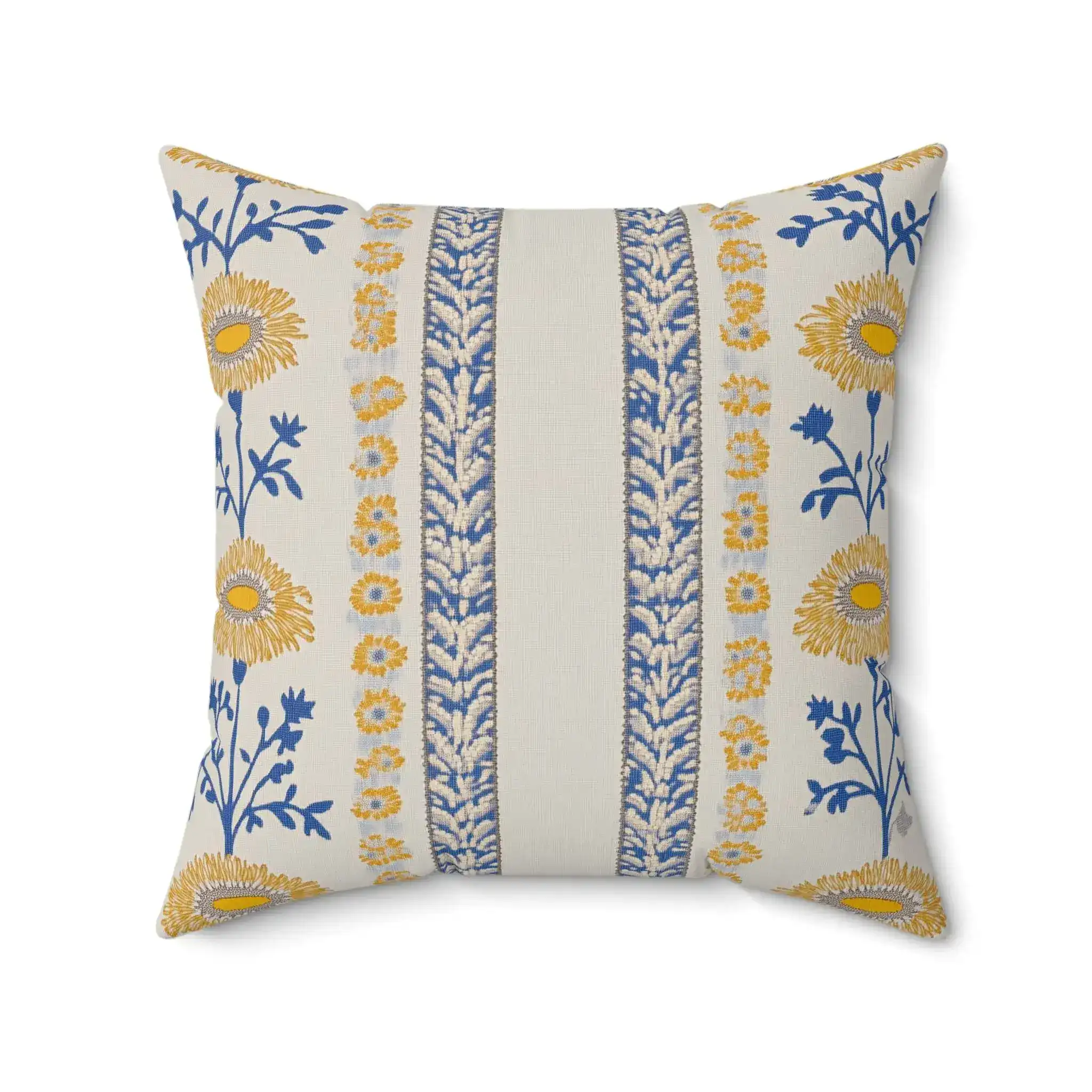 Provence Sunstripe Floral Throw Pillow - Image 5