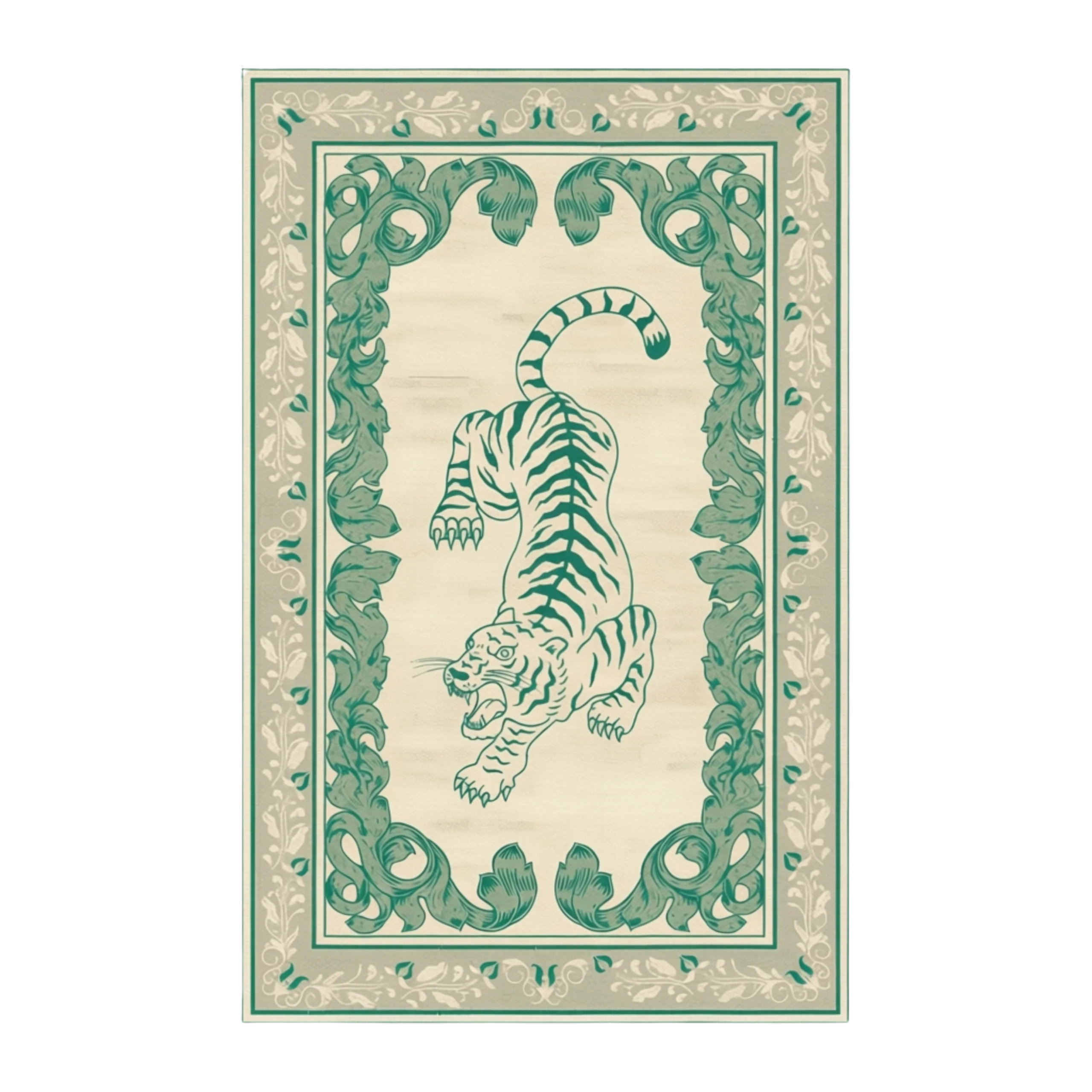 Prowess in Emerald Green Garden Hand-Tufted Rug