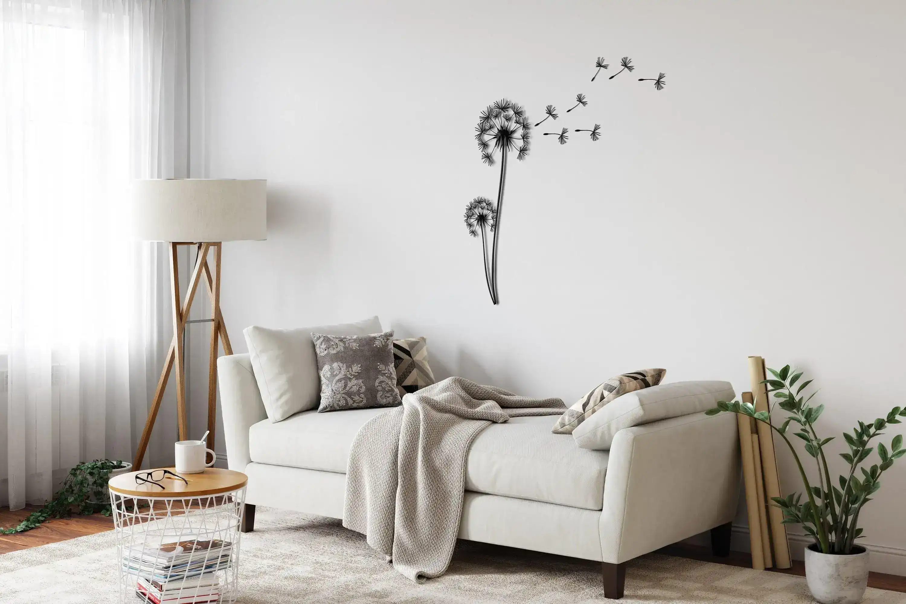 Pusteblume with Flying Seeds Metal Wall Hanging Decor - Image 7