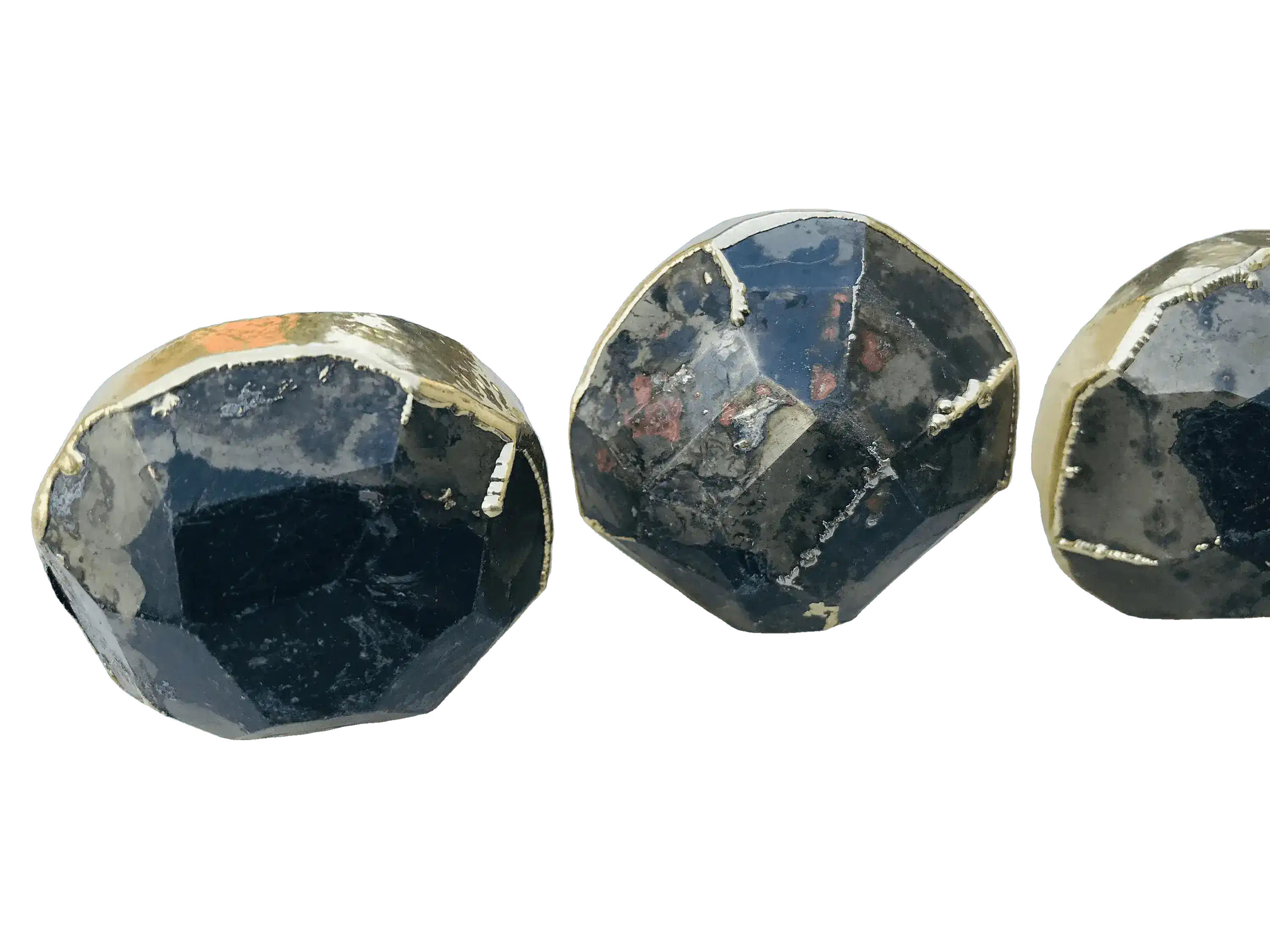 Pyrite Gemstone Agate Cabinet Door Pull Handle - Set of 4 - Image 3