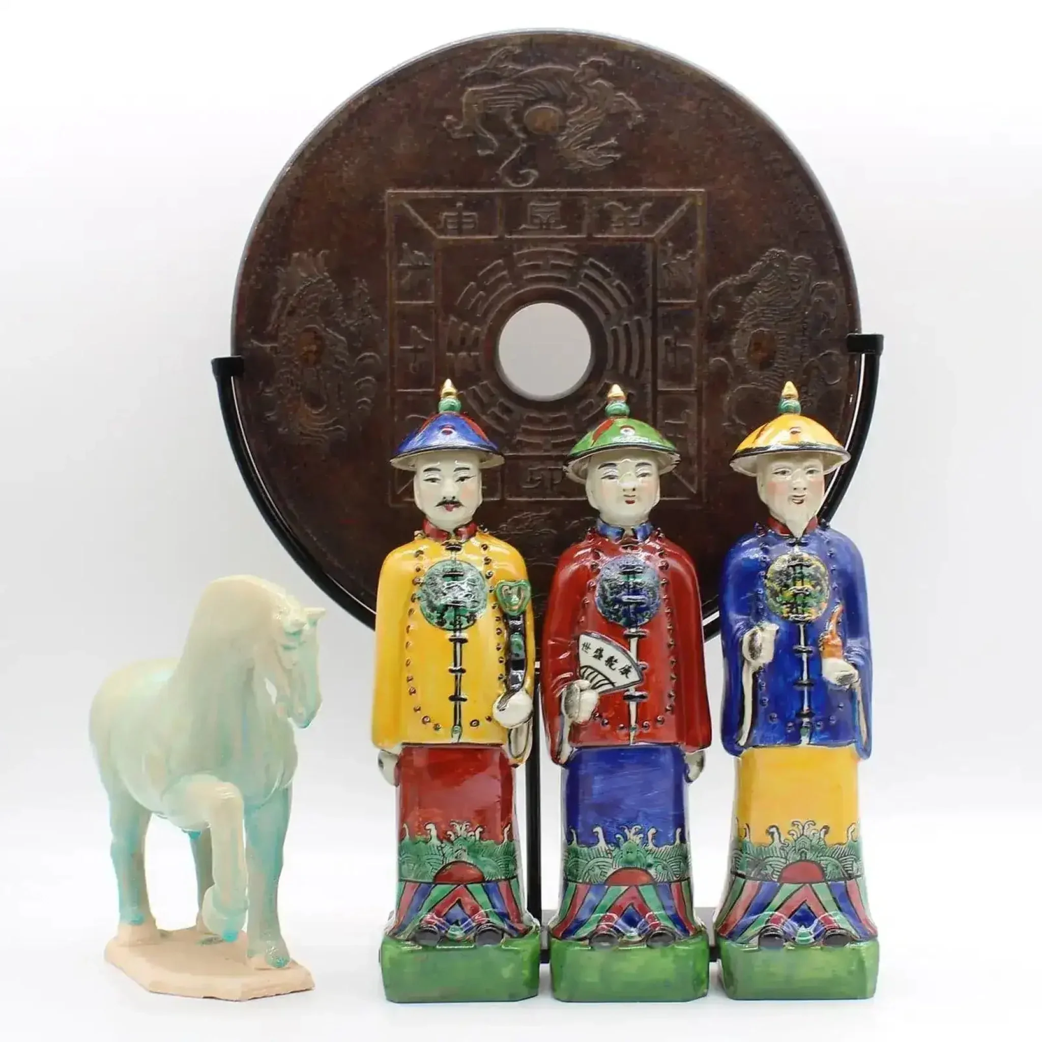Qing Dynasty Emperor Hand Painted Figurine - Image 2
