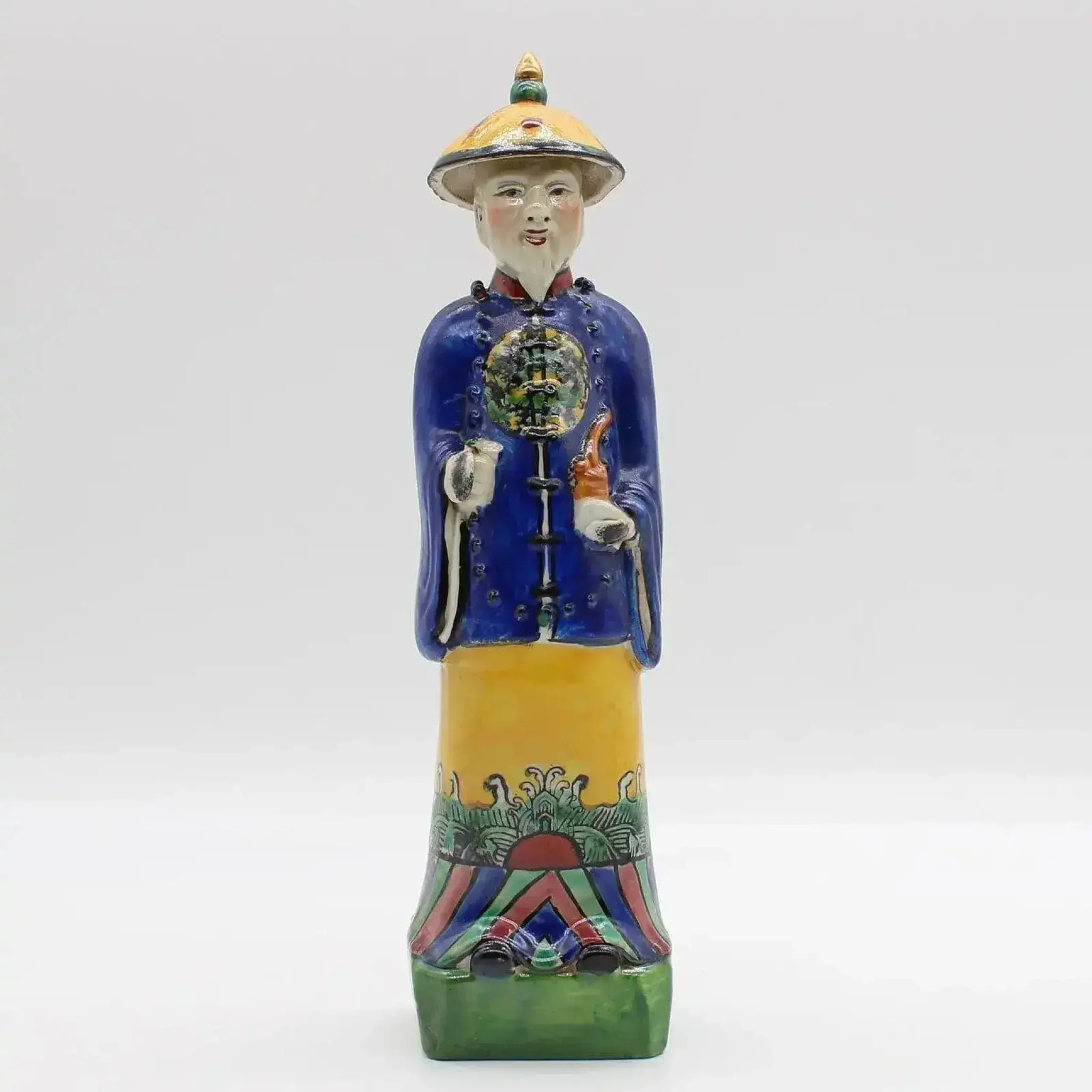 Qing Dynasty Emperor Hand Painted Figurine - Image 4