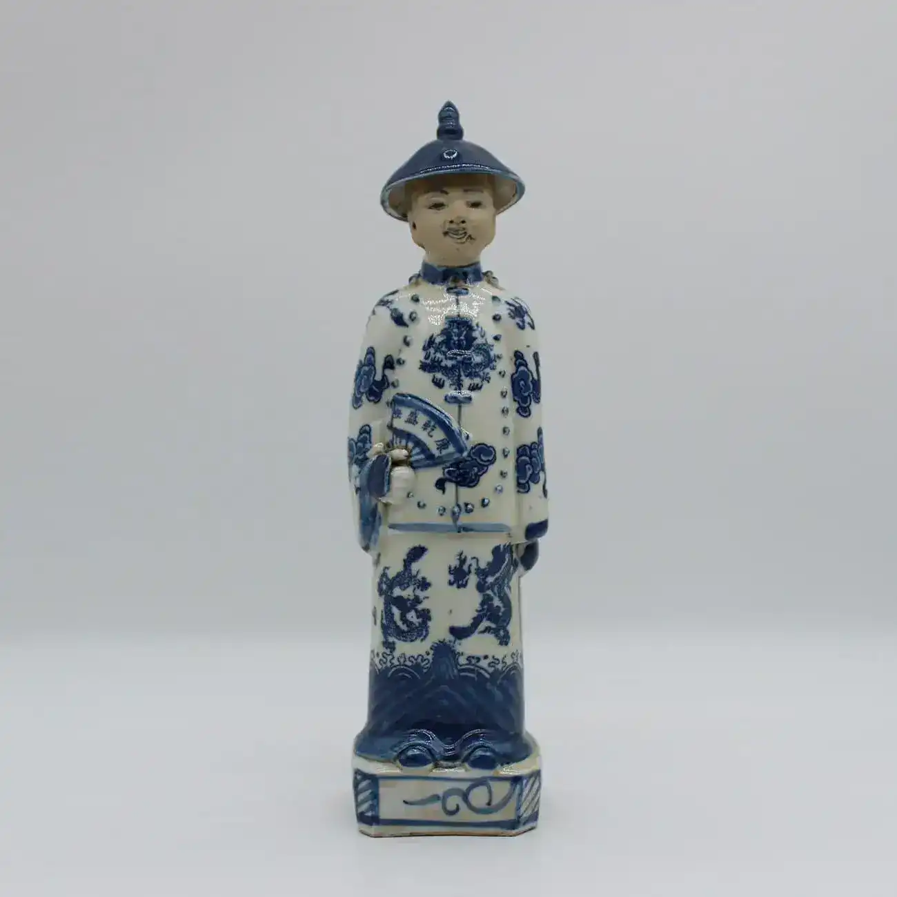 Qing Dynasty Emperors Hand Painted Ceramic Figurines - Image 3