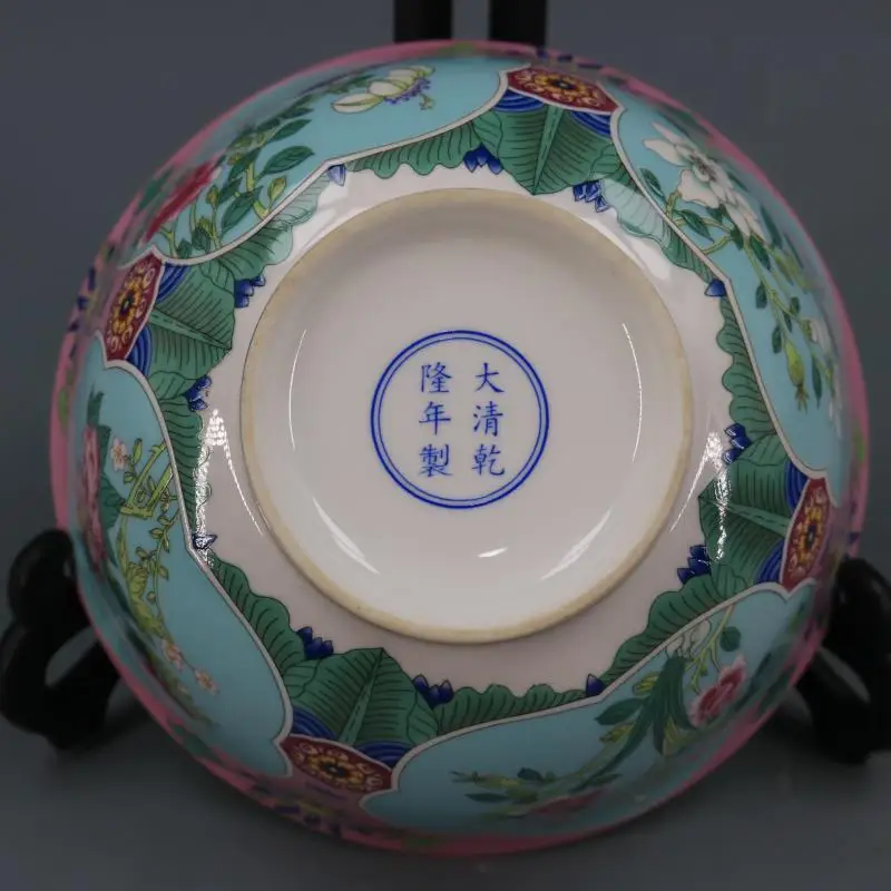Qing Qianlong Pink Floral Porcelain Bowl — Antique Reproduction - Image 3