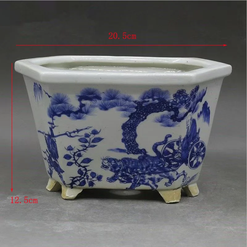Qing 'Twelve Beauties' Famille-Rose Porcelain Planter - Image 6