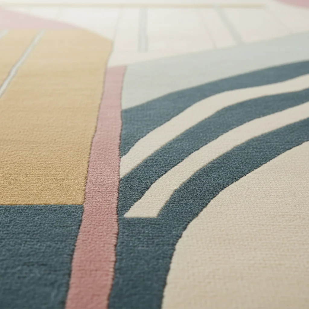 Quiet Urban Geometry Hand Tufted Rug - Image 3