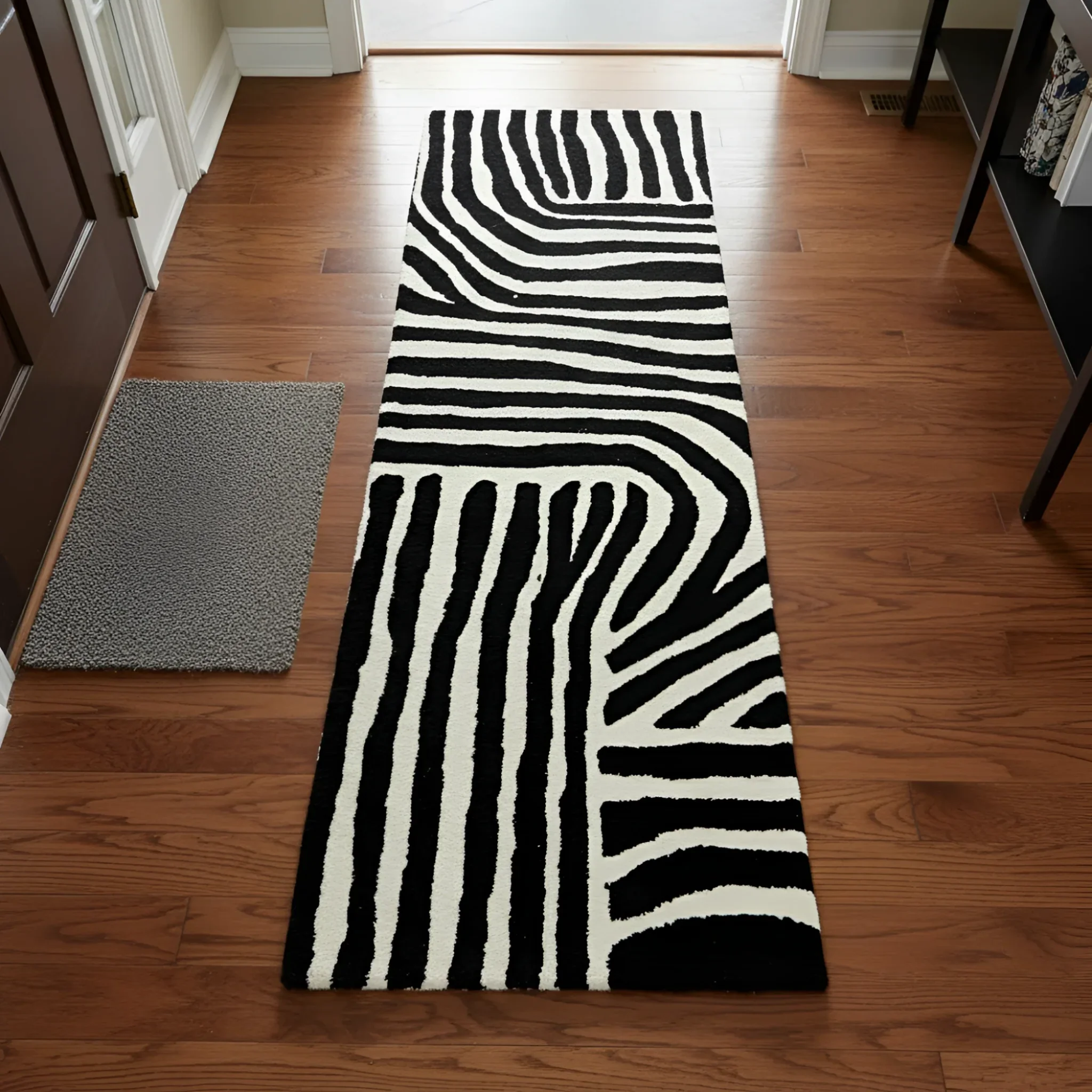 Radiant Burst Hand Tufted Wool Rug 2.5' x 7' - Image 8