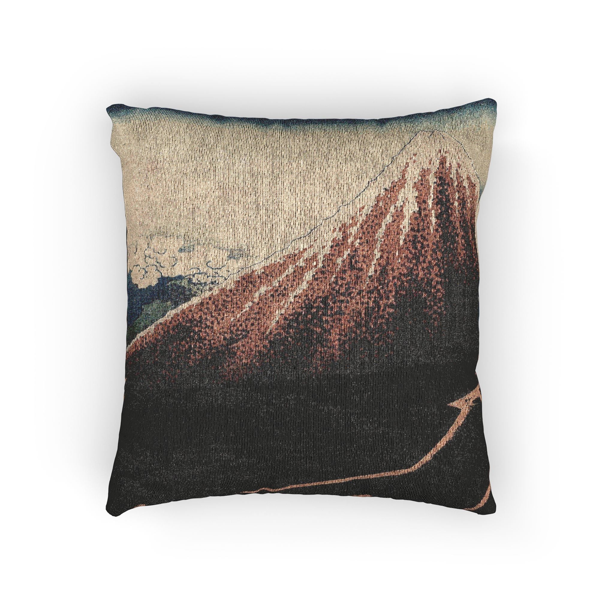 rain-below-the-mountain-36-views-katsushika-hokusai | Woven Pillow