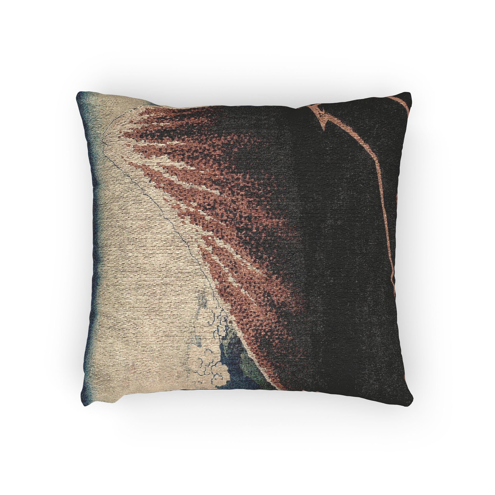 rain-below-the-mountain-36-views-katsushika-hokusai | Woven Pillow - Image 2