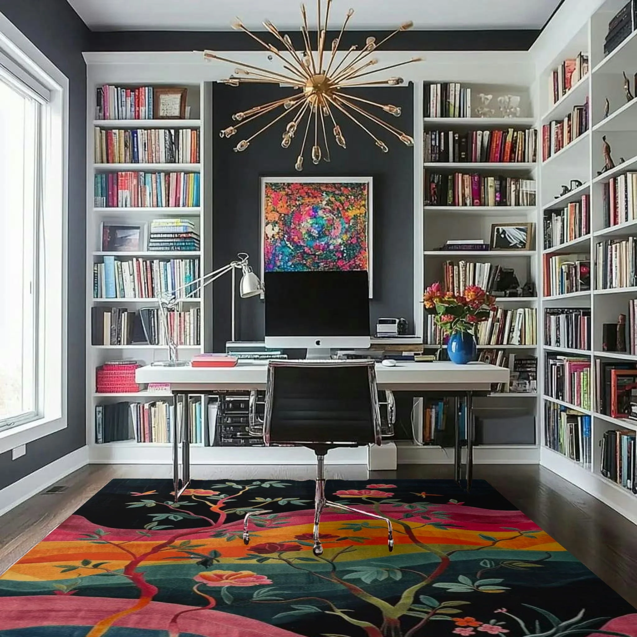 Rainbow Garden Nightfall Hand Tufted Rug - Image 3