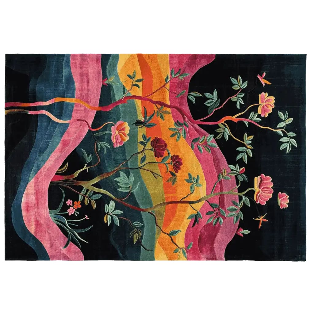 Rainbow Garden Nightfall Hand Tufted Rug - Image 5