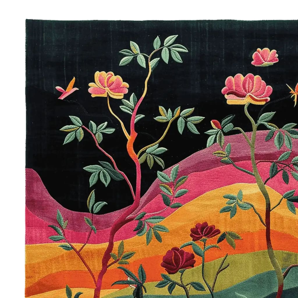 Rainbow Garden Nightfall Hand Tufted Rug - Image 6