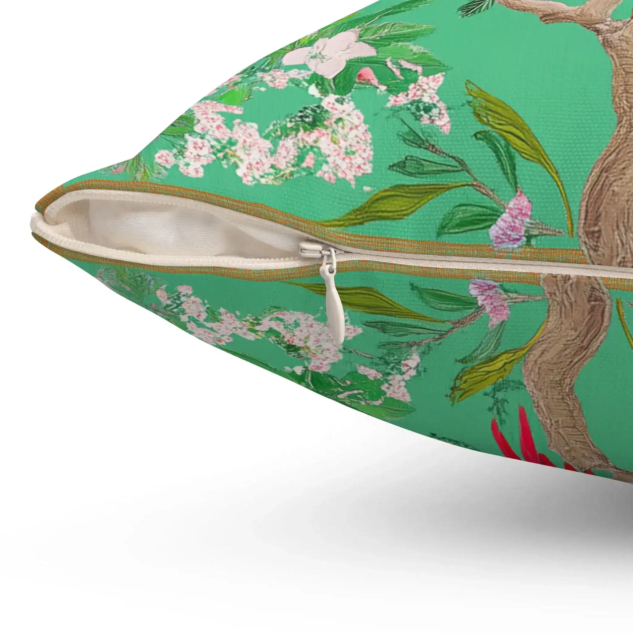 Rainbow Tanager in Bloom Throw Pillow - Image 3