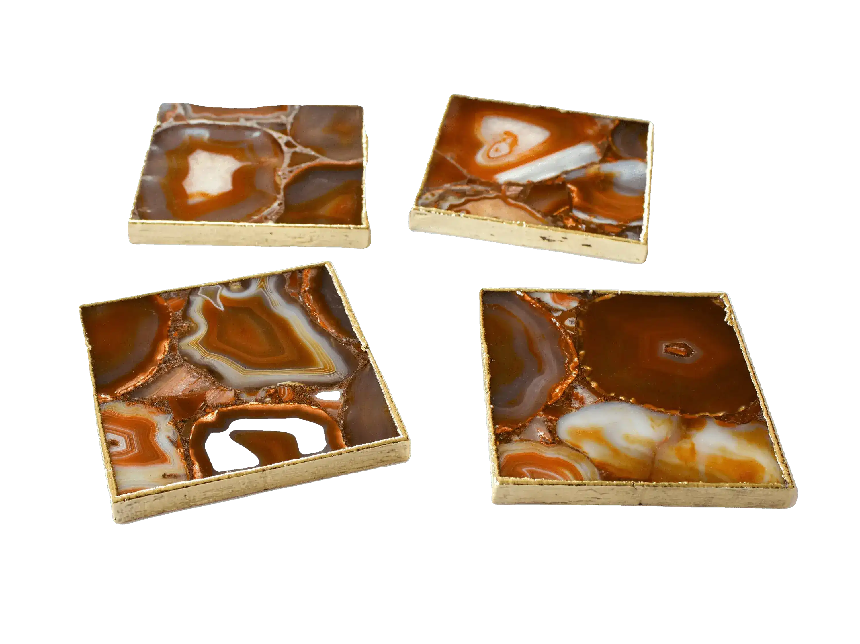 Red Agate Coasters - Set of 4 - Image 4
