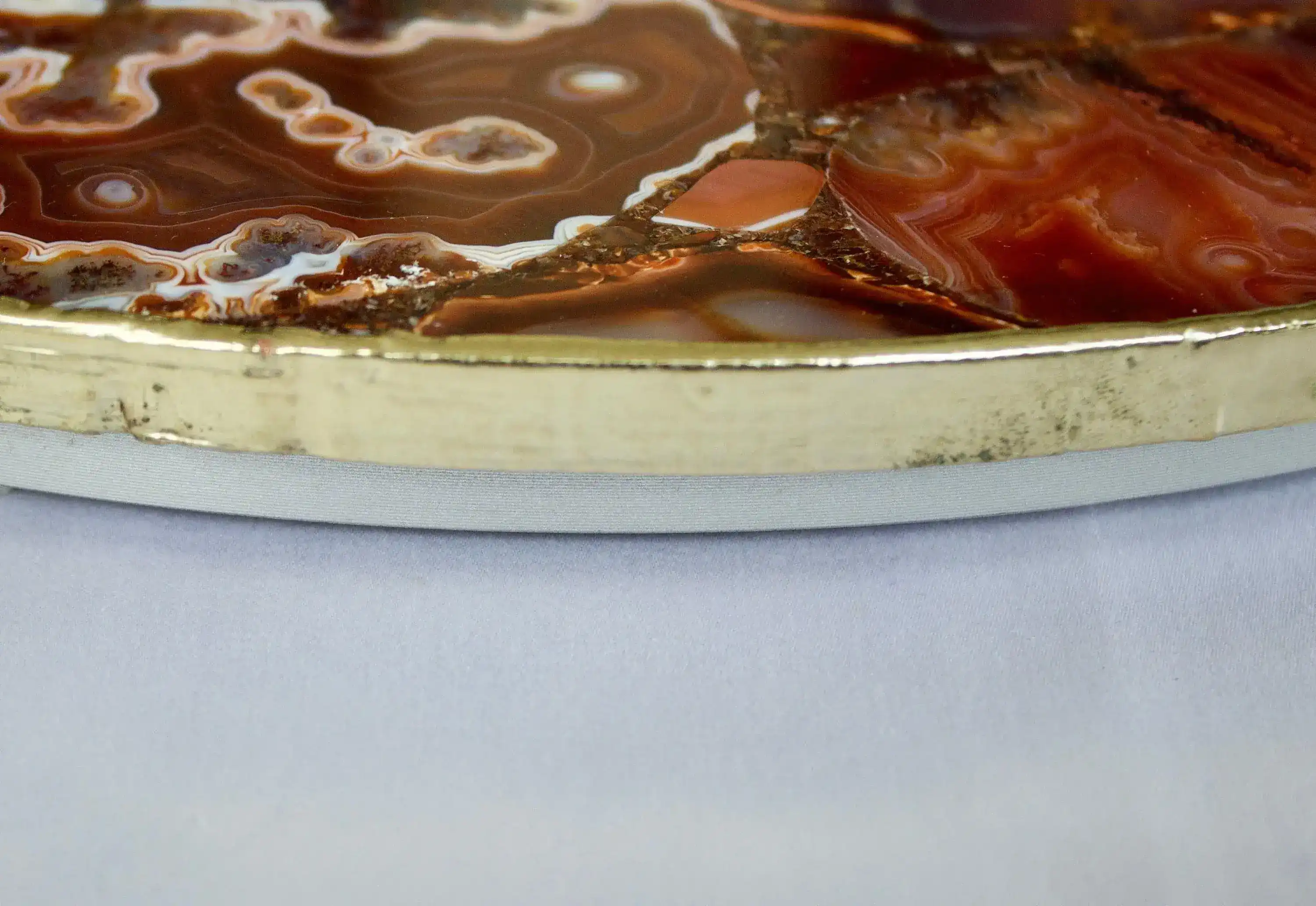 Red Agate Countertop Lazy Susan Centerpiece - Image 2