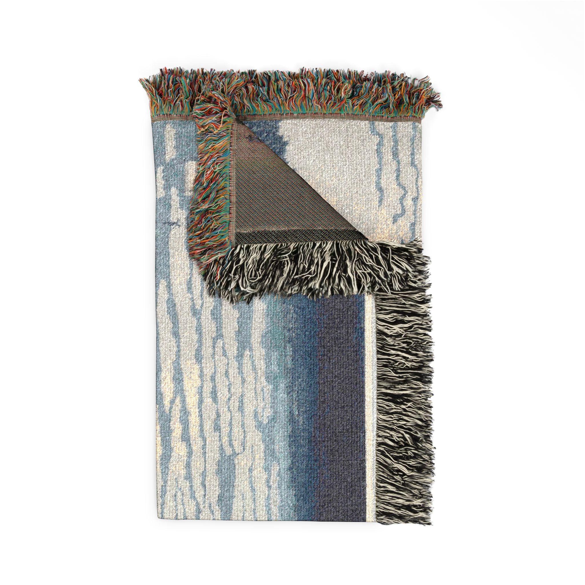 red-fuji-south-wind-clear-sky-katsushika-hokusai | Woven Tapestry Blanket - Image 5