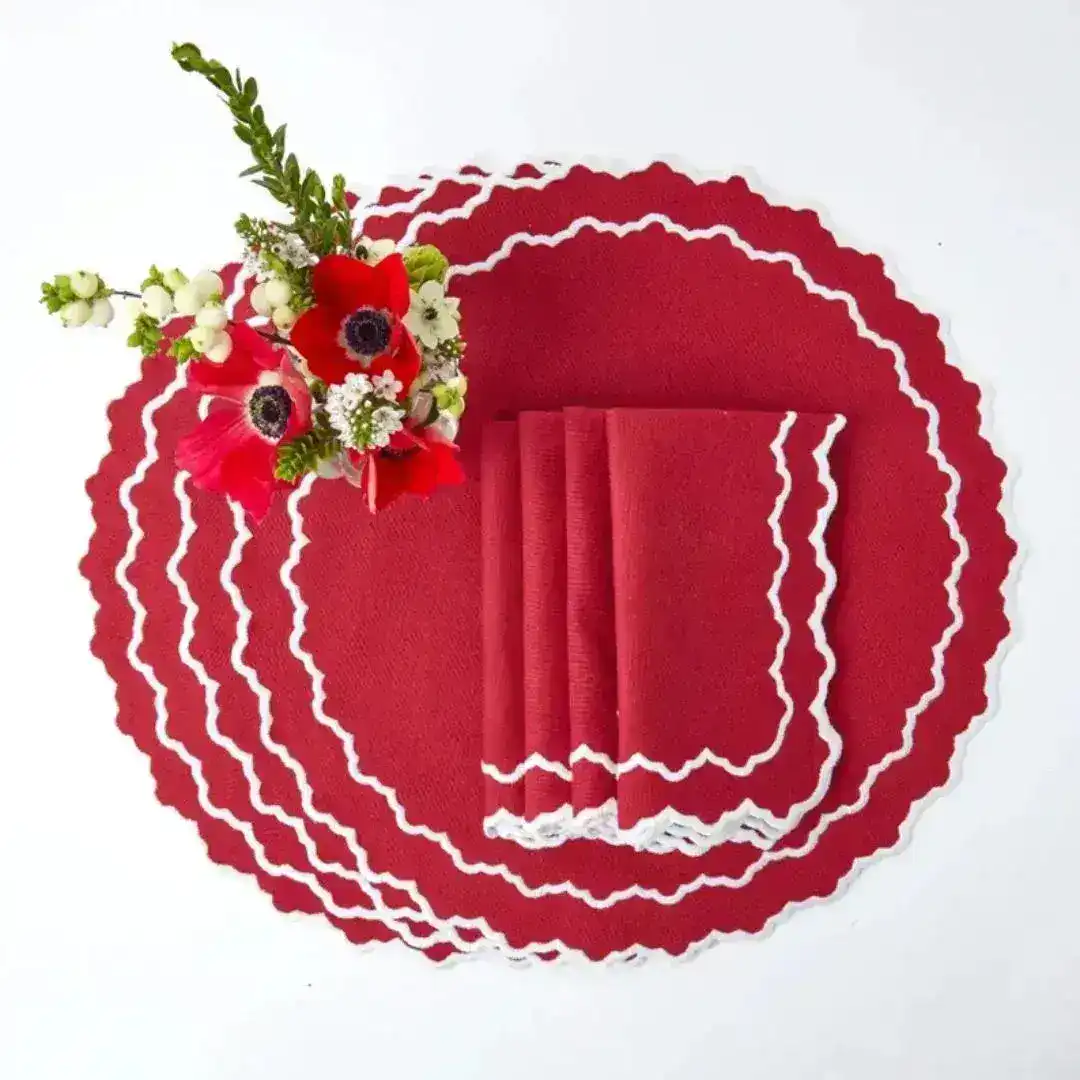 Red & White Delight Placemats - Image 2