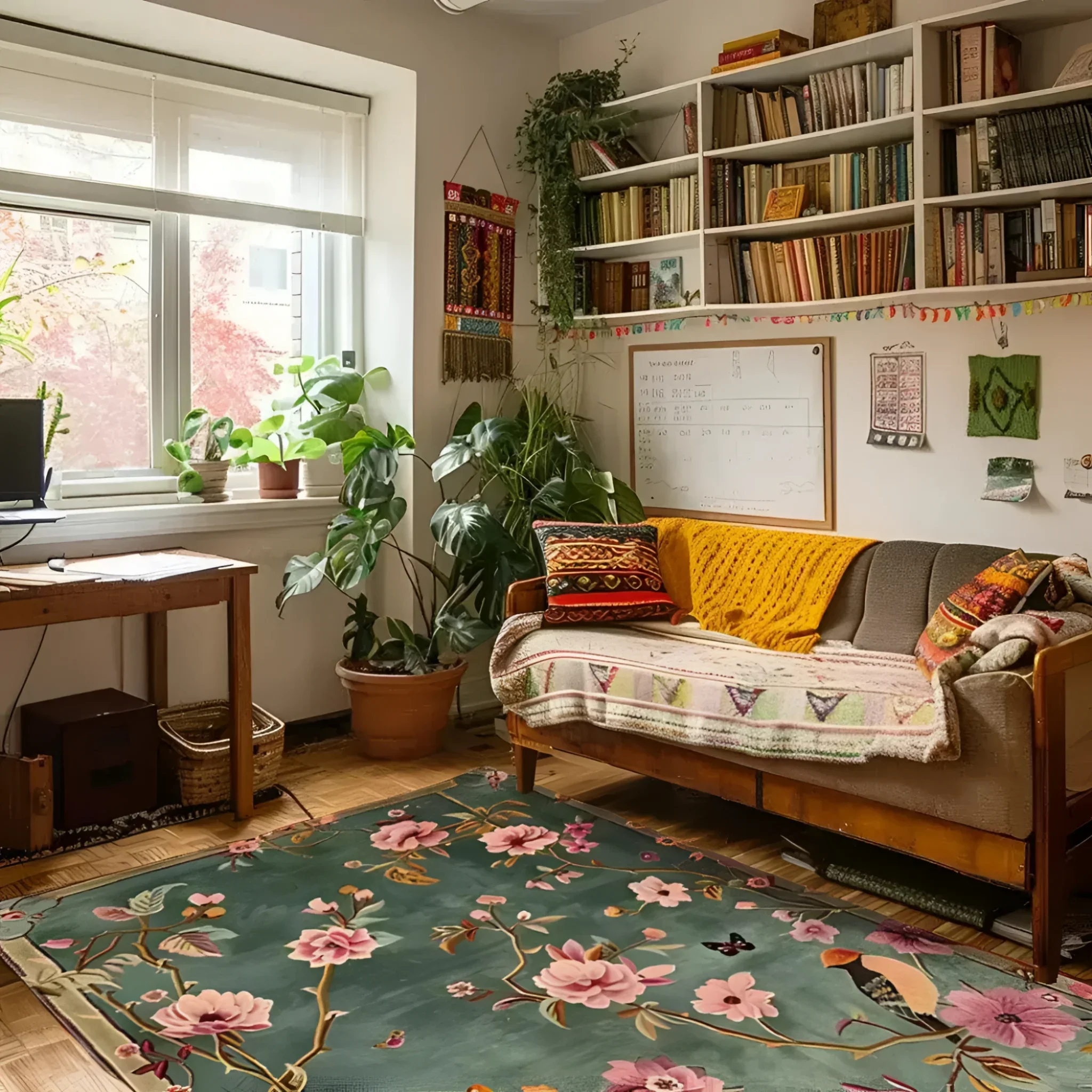 Regal Aviary Frame Hand Tufted Rug - Image 3