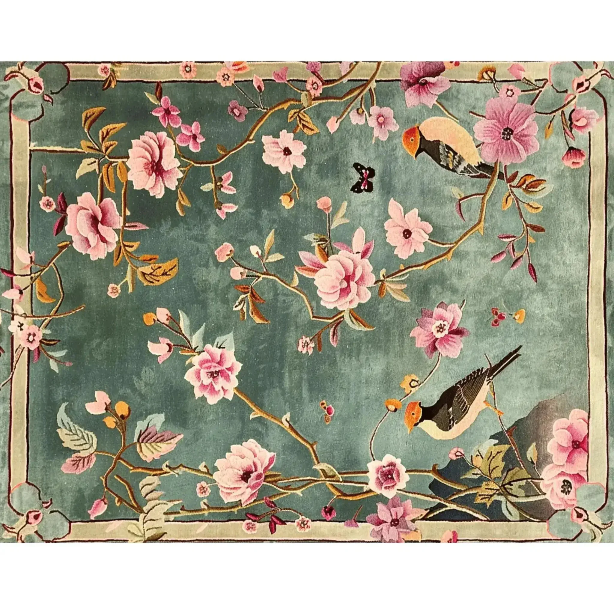 Regal Aviary Frame Hand Tufted Rug - Image 4