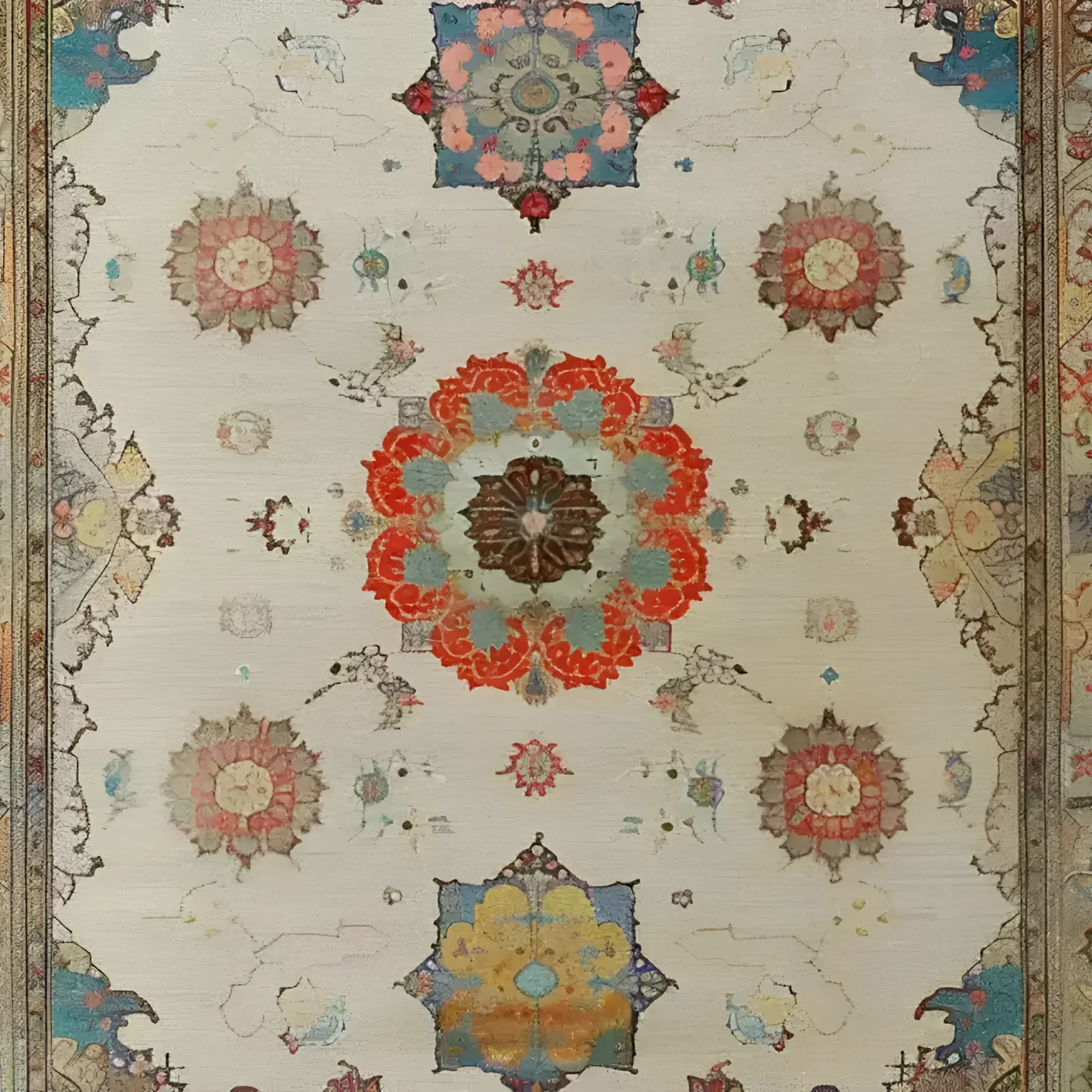 Regal Blossom Medallion Hand Knotted Area Rug - Image 5