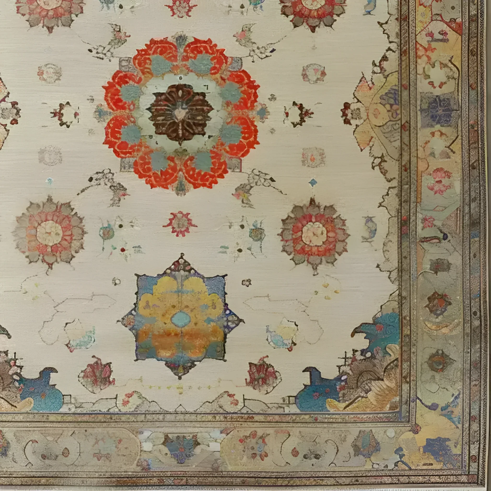Regal Blossom Medallion Hand Knotted Area Rug - Image 7