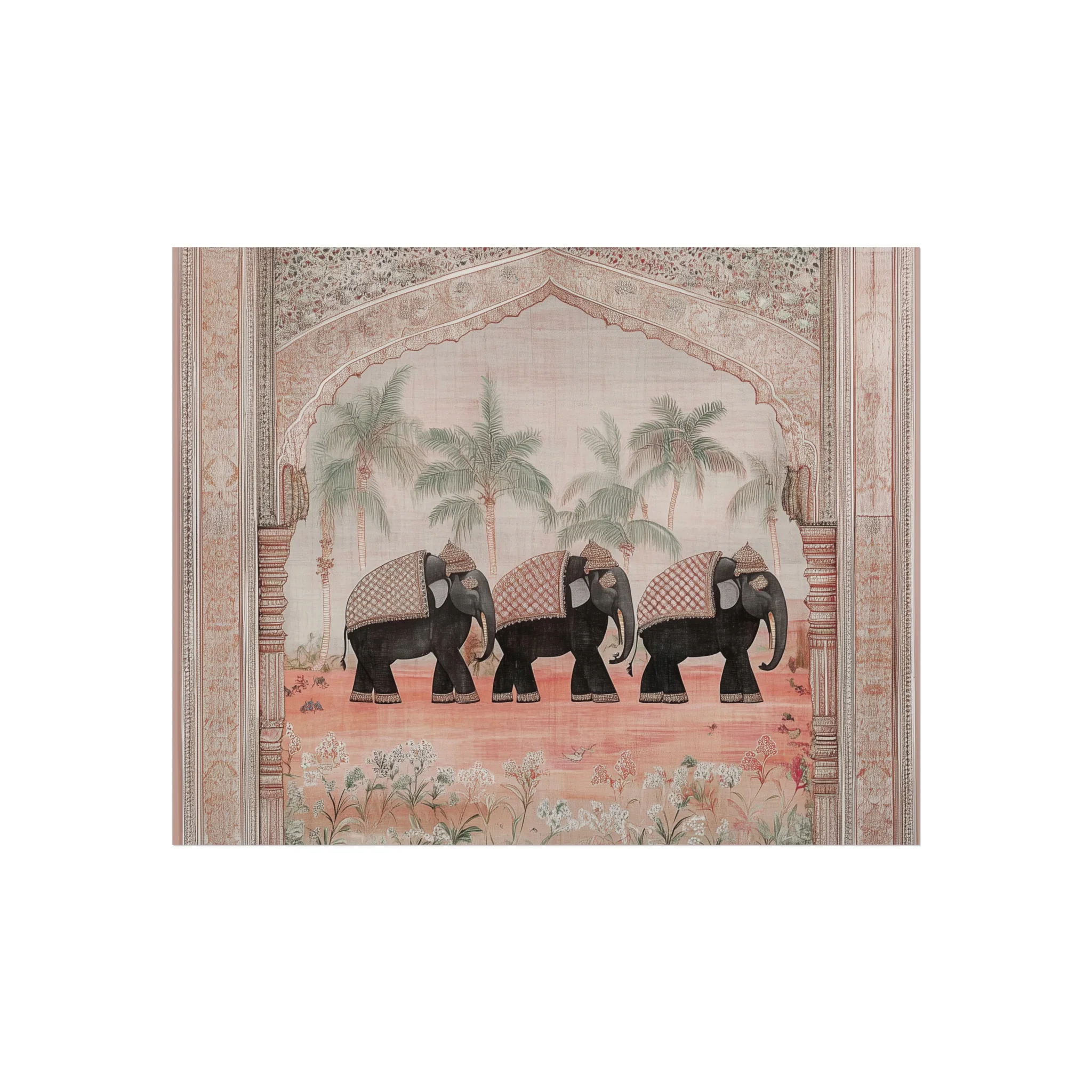 Regal Elephant Procession Fine Art Poster - Image 2