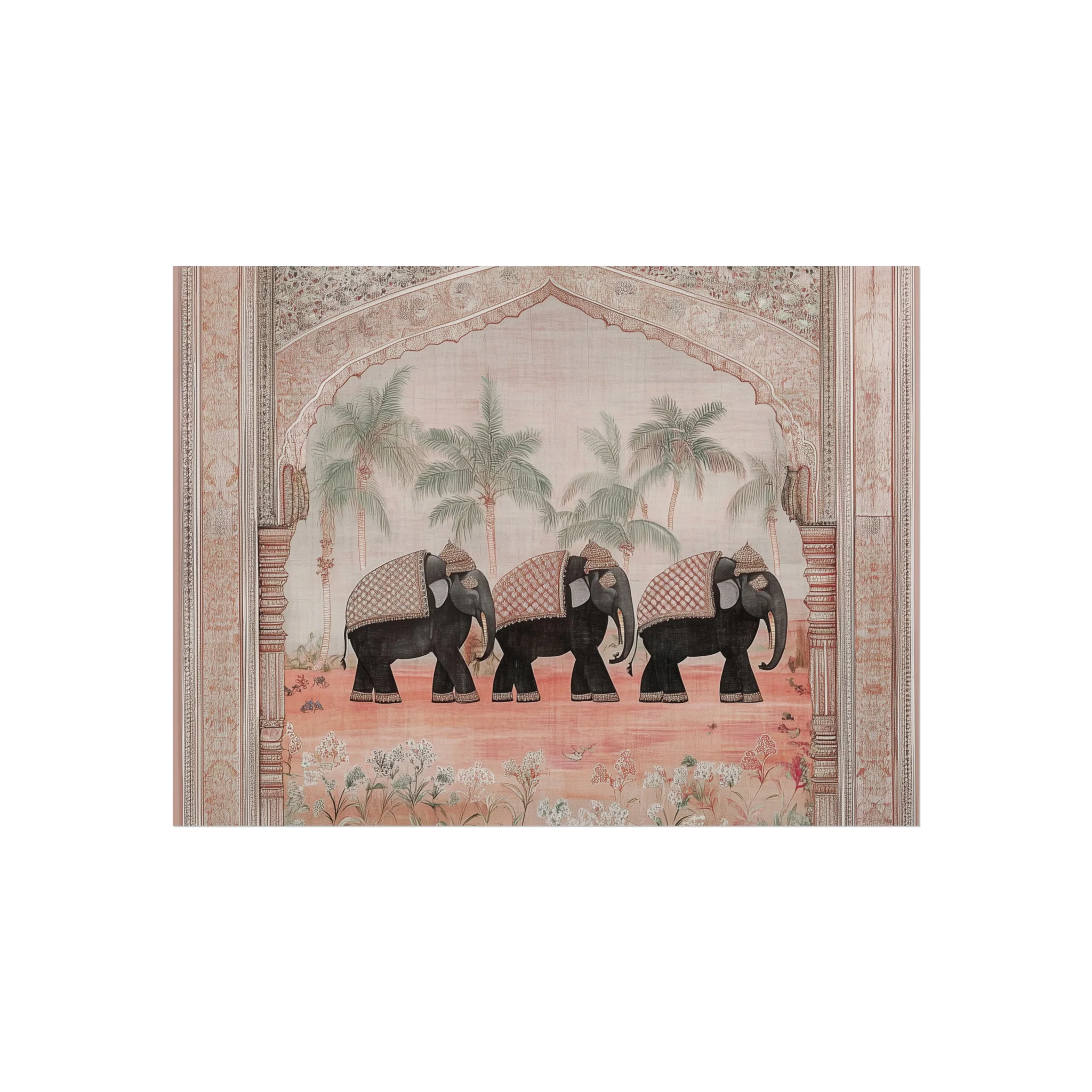 Regal Elephant Procession Fine Art Poster - Image 6