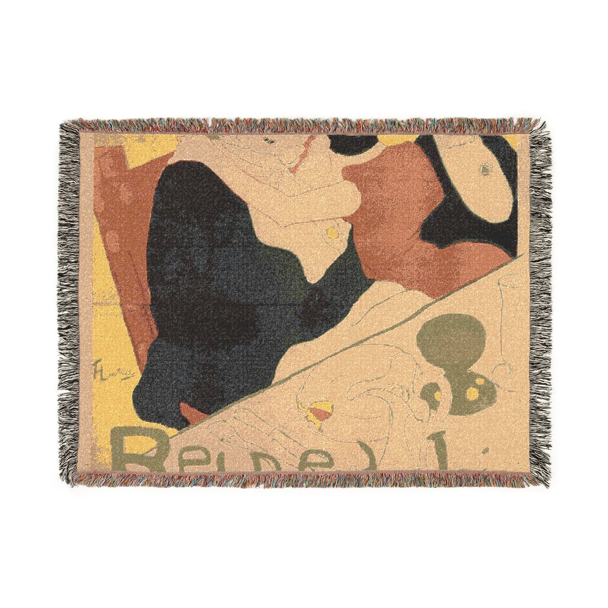 reine-de-joie-toulouse-lautrec | Woven Tapestry Blanket - Image 10