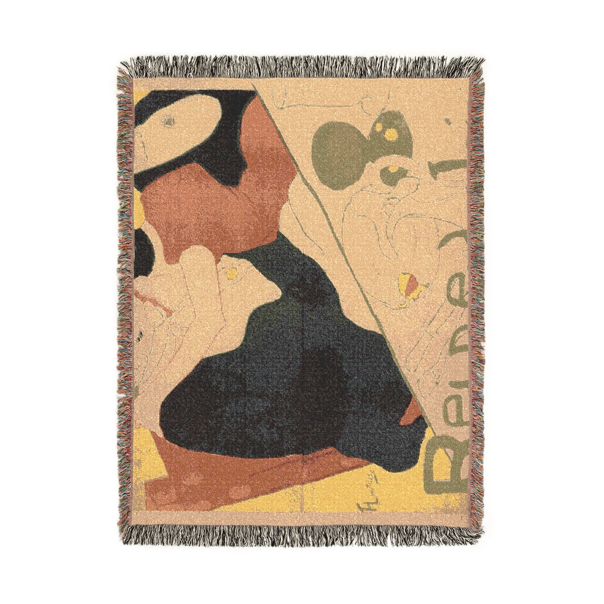 reine-de-joie-toulouse-lautrec | Woven Tapestry Blanket - Image 11