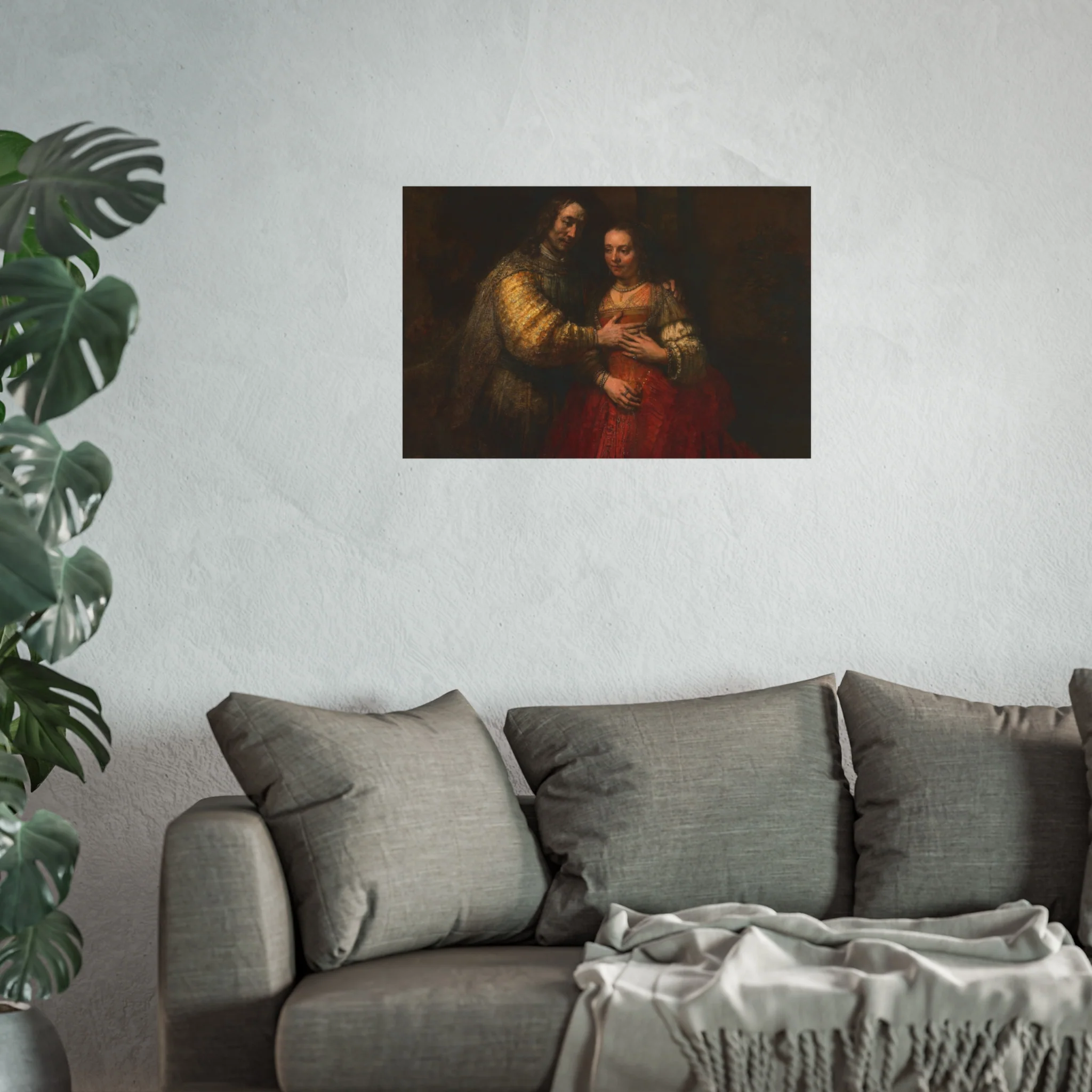 Rembrandt Harmensz. van Rijn - Portret van een paar als oudtestamentische figuren, genaamd 'Het Joodse bruidje' - Google | Fine Art Poster - Image 11