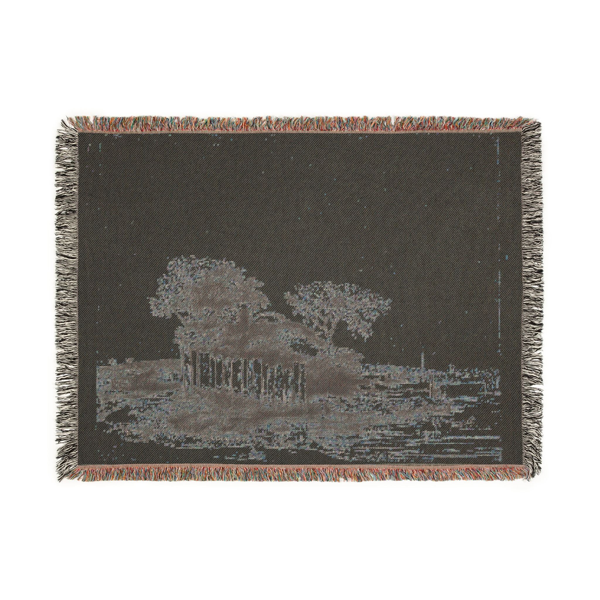 Rembrandt van Rijn - A Cottage with White Paling | Woven Tapestry Blanket - Image 12