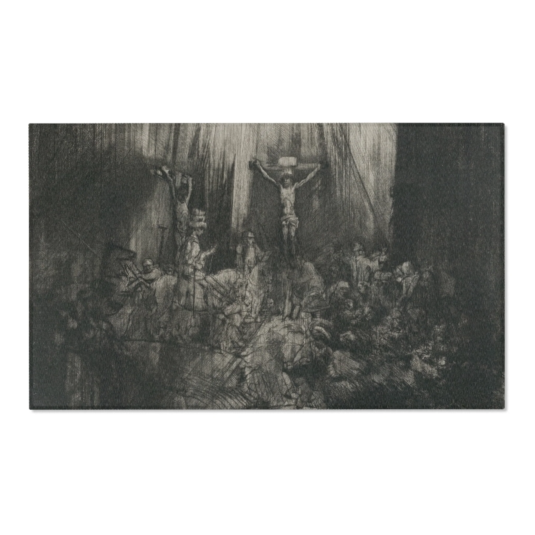 Rembrandt van Rijn - Christ Crucified between the Two Thieves The Three Crosses | Area Rug - Image 5
