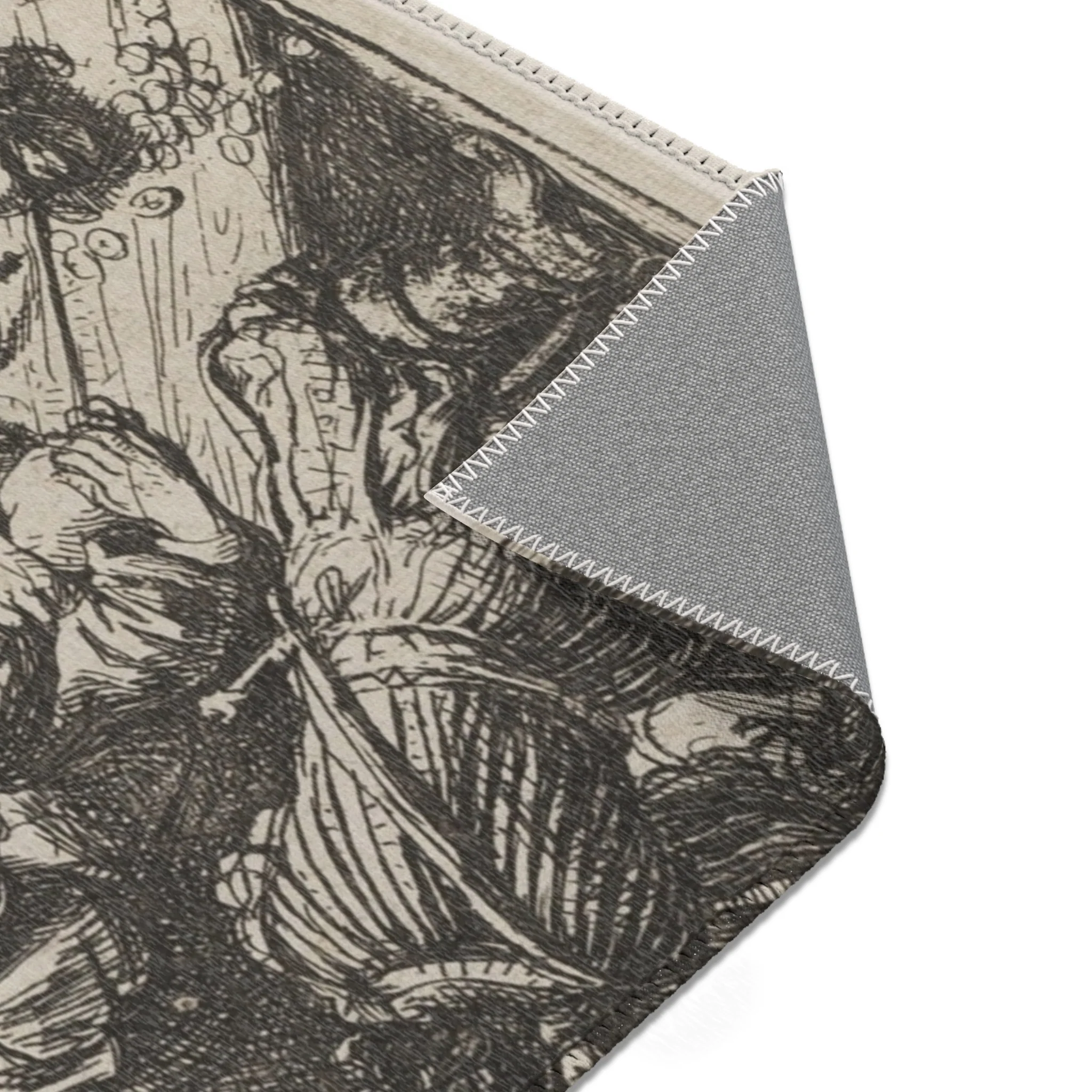 Rembrandt van Rijn - Christ Driving the Money Changers from the Temple | Area Rug - Image 9