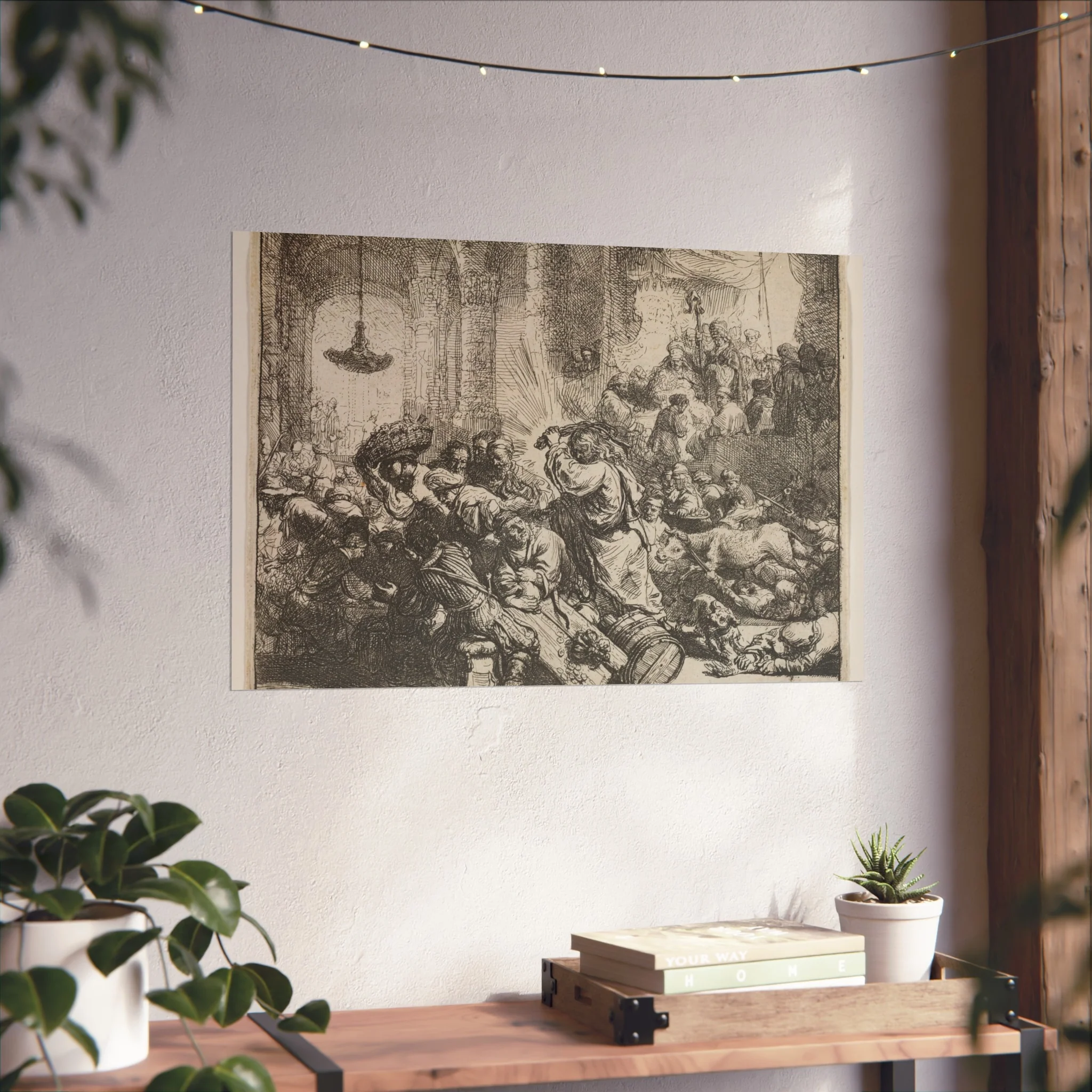 Rembrandt van Rijn - Christ Driving the Money Changers from the Temple | Fine Art Poster - Image 12