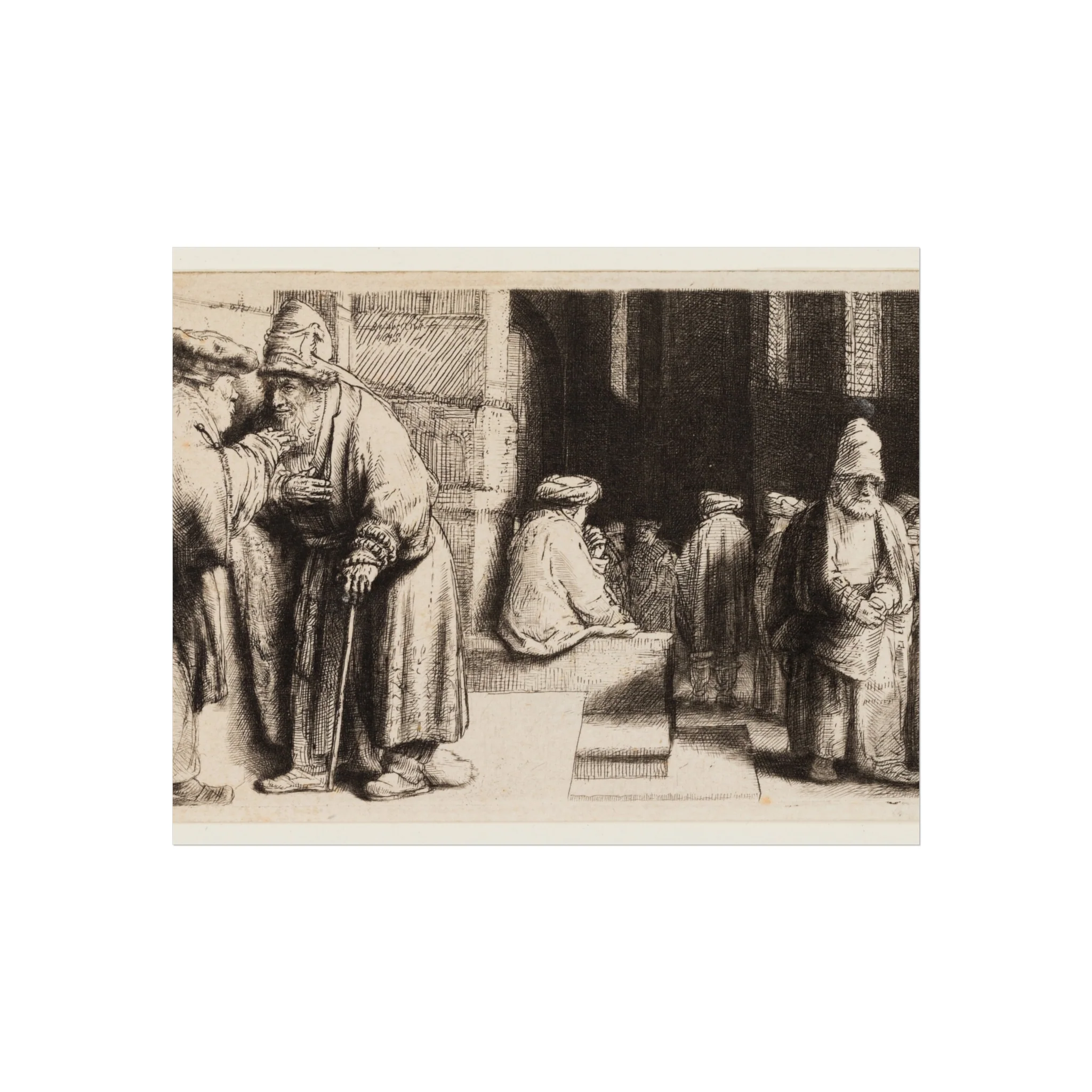 Rembrandt van Rijn - Jews in the Synagogue | Fine Art Poster - Image 2
