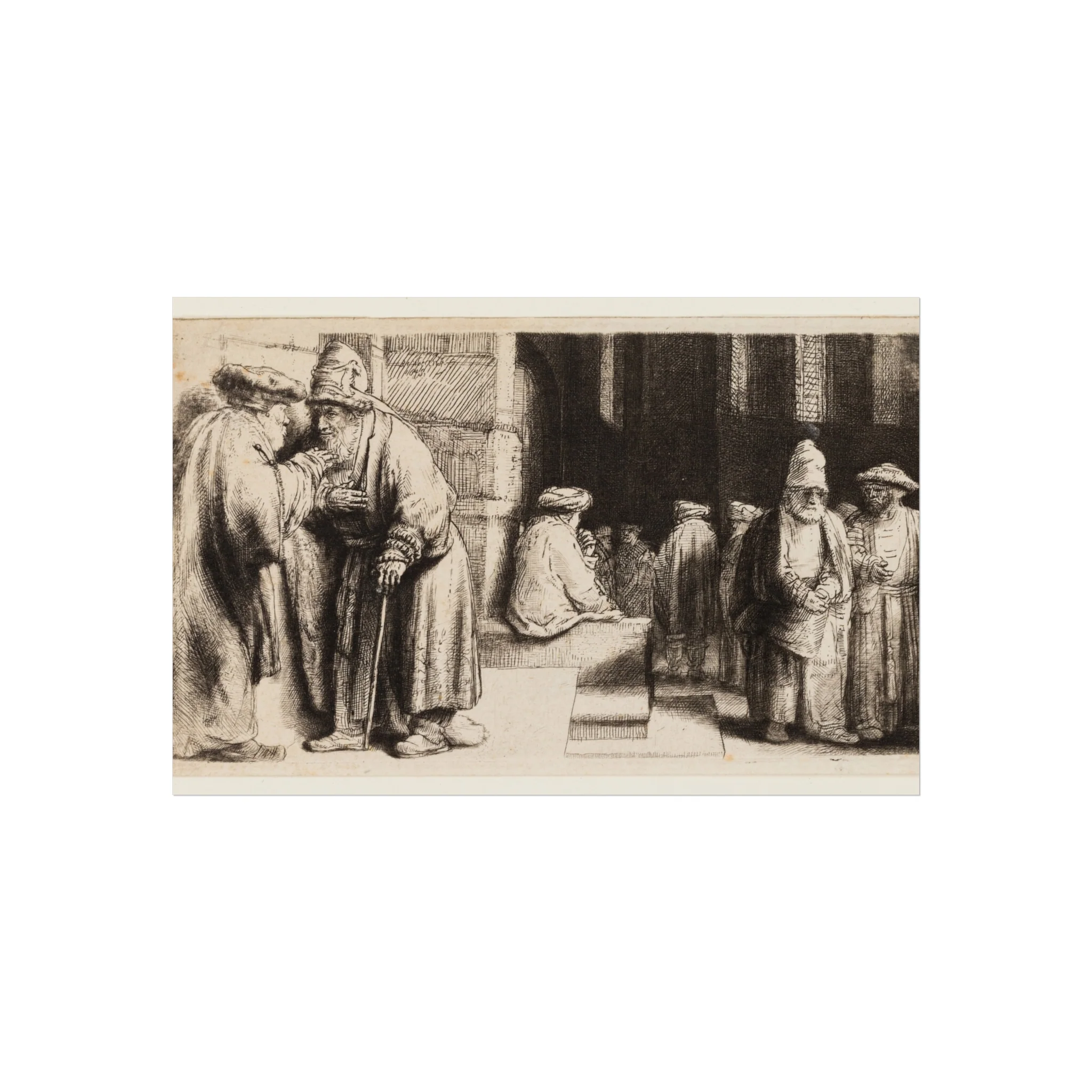 Rembrandt van Rijn - Jews in the Synagogue | Fine Art Poster - Image 4