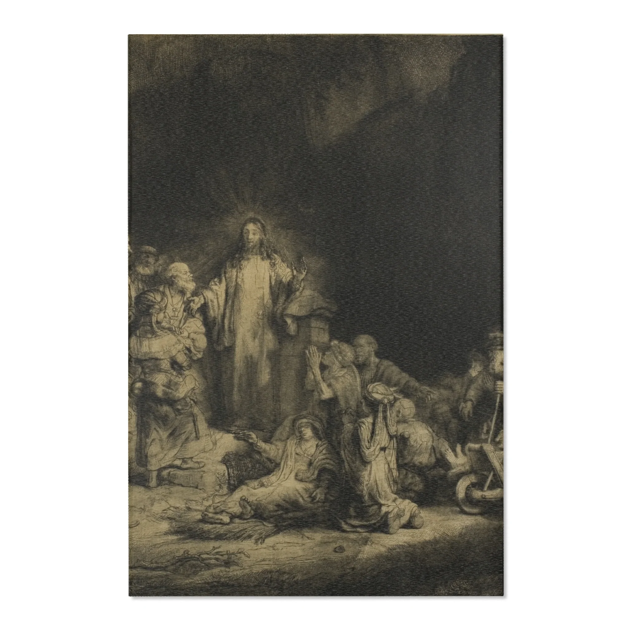 Rembrandt van Rijn - The Hundred Guilder Print | Area Rug - Image 3