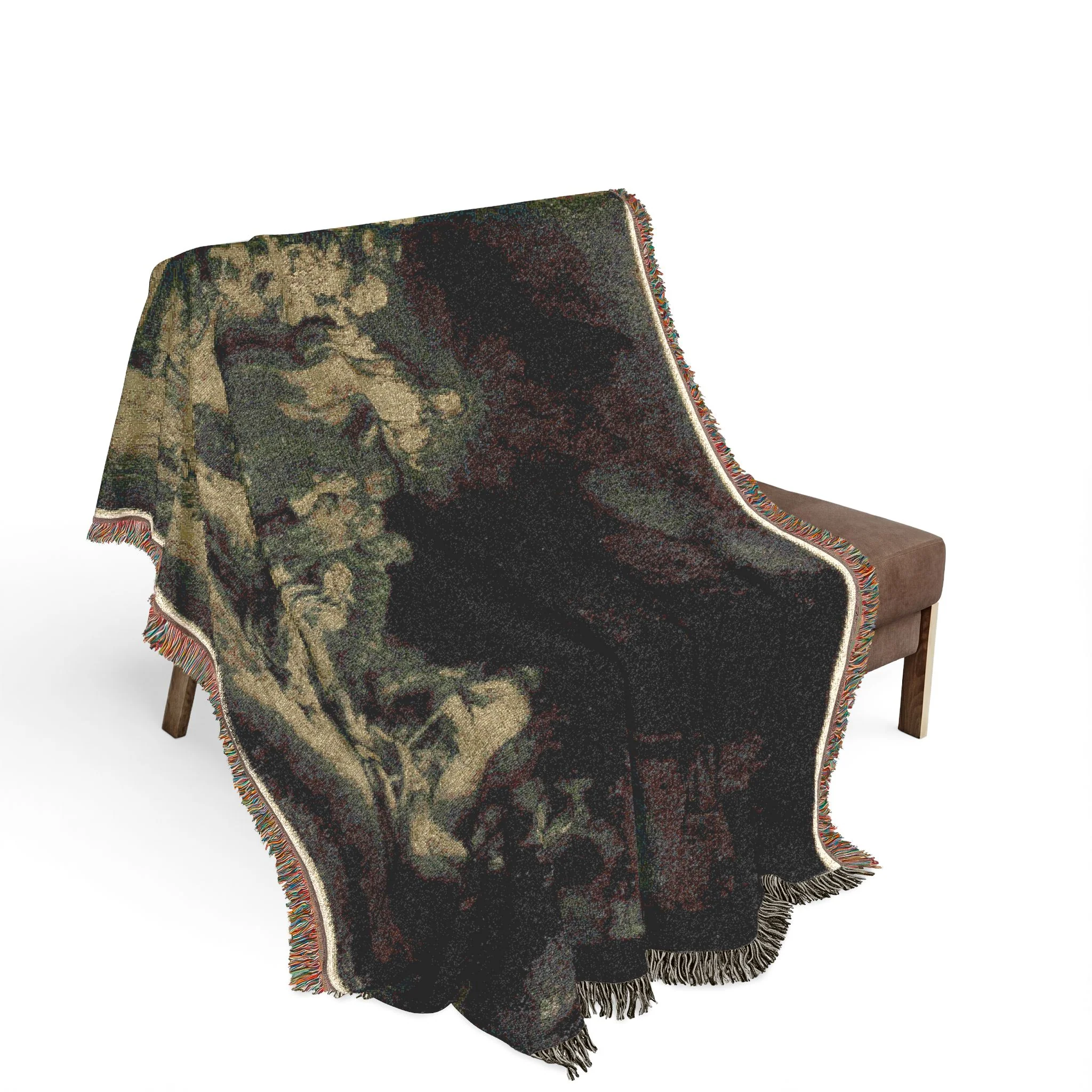 Rembrandt van Rijn - The Hundred Guilder Print | Woven Tapestry Blanket - Image 3