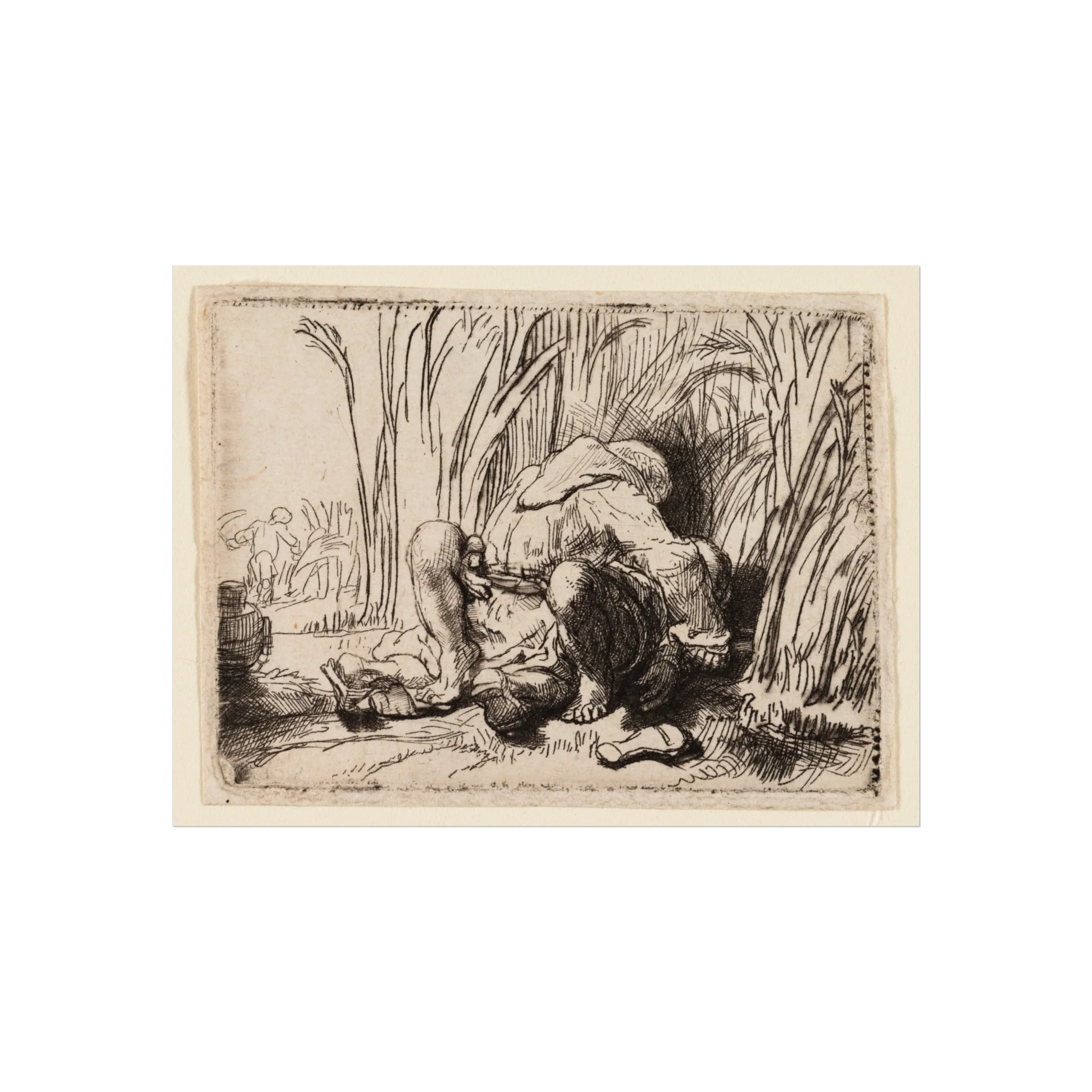 Rembrandt van Rijn - The Monk in the Cornfield | Fine Art Poster - Image 3
