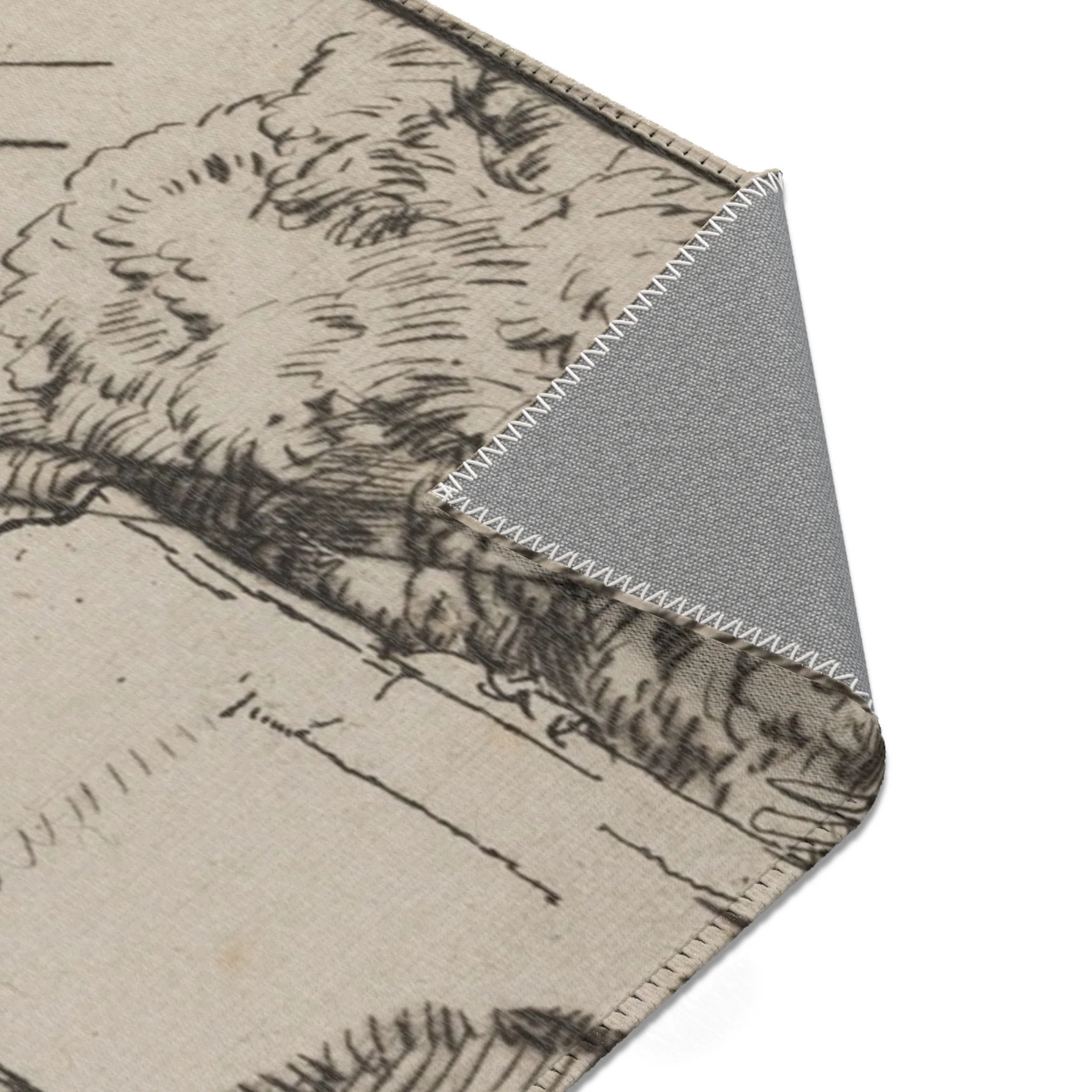 Rembrandt van Rijn - The Phoenix or The Statue Overthrown | Area Rug - Image 17