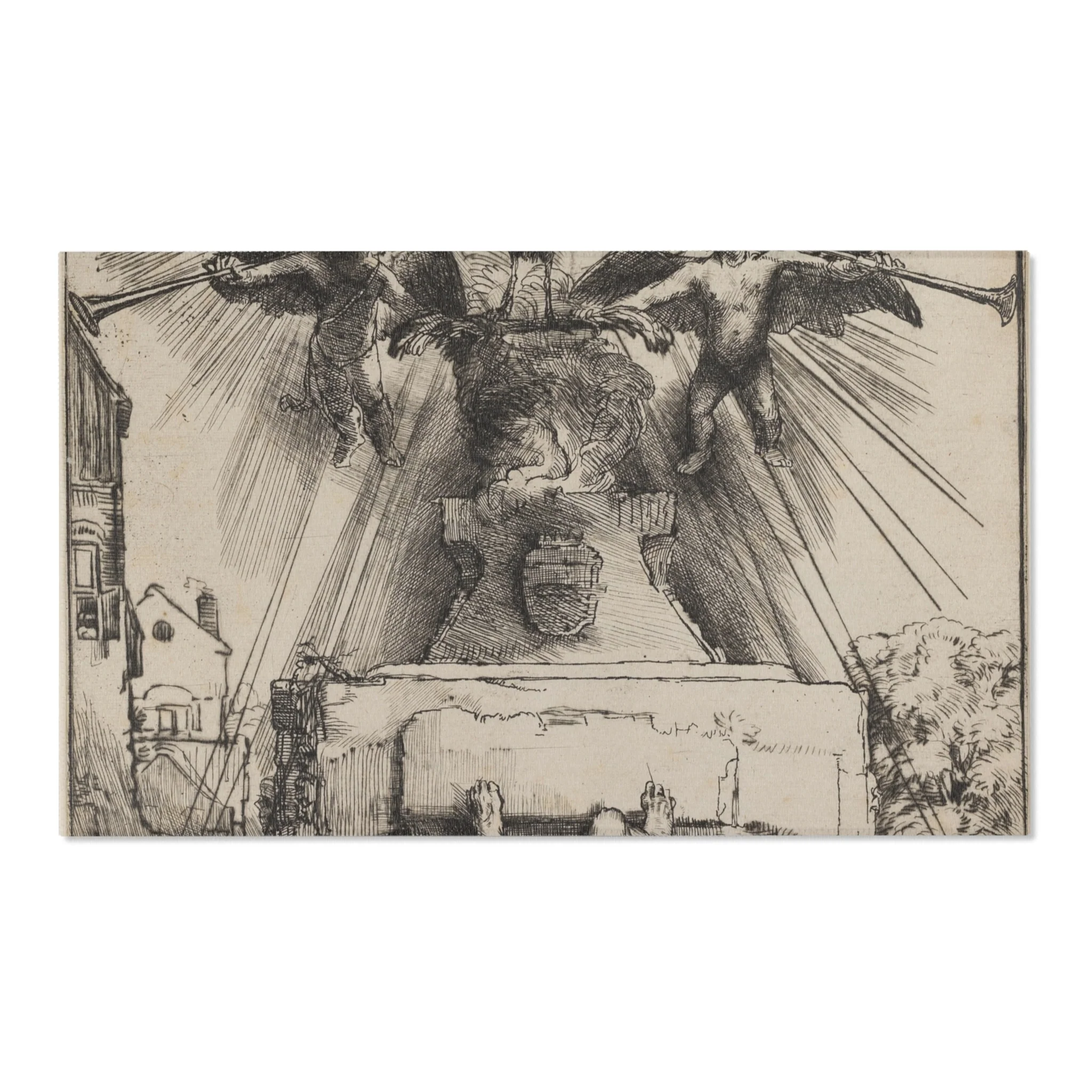 Rembrandt van Rijn - The Phoenix or The Statue Overthrown | Area Rug - Image 5